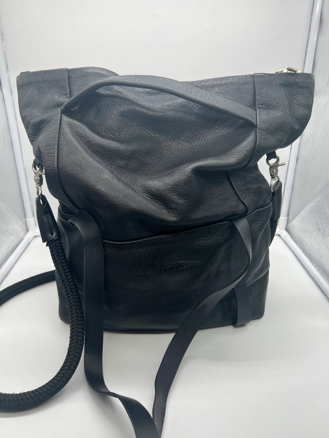 ATELIER MARTIN DHUST Black Leather Versatile Bag - photo 5