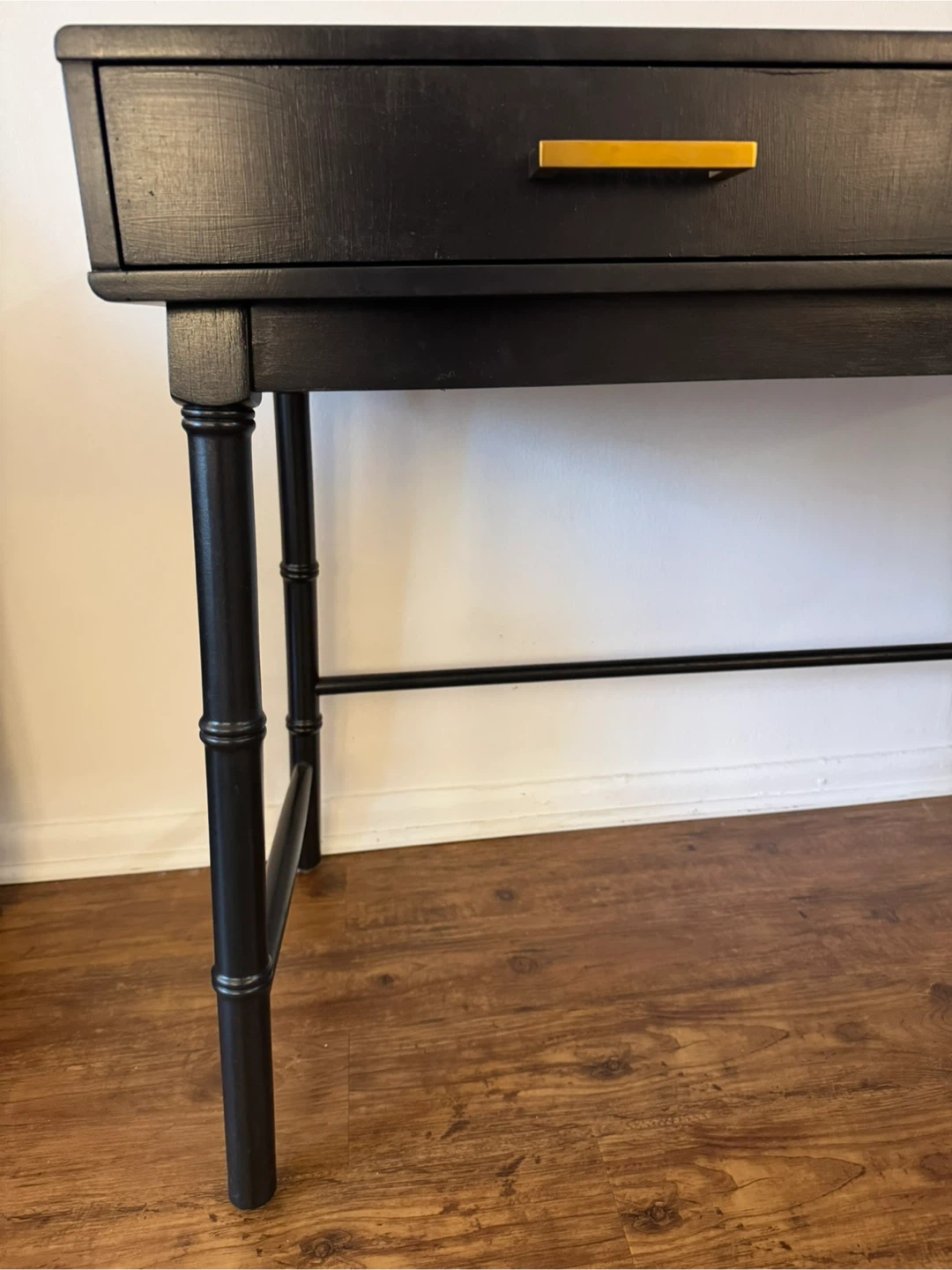 Black desk with Gold Drawer Pulls - photo 4