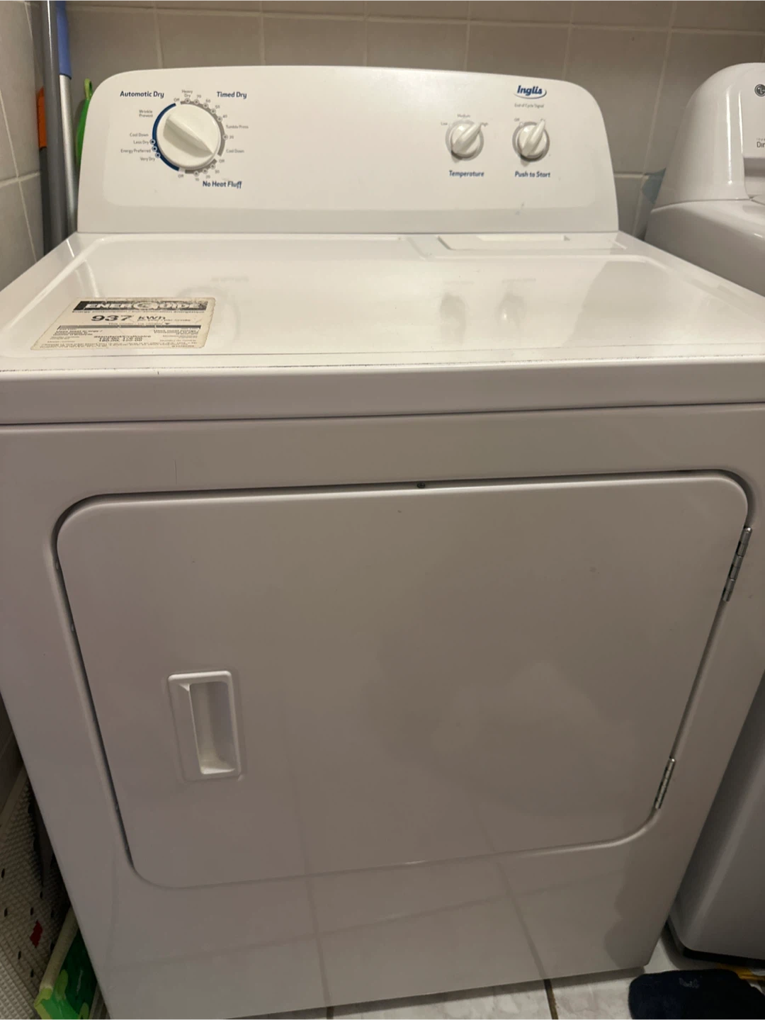 Inglis White Dryer and LG White Washing Machine