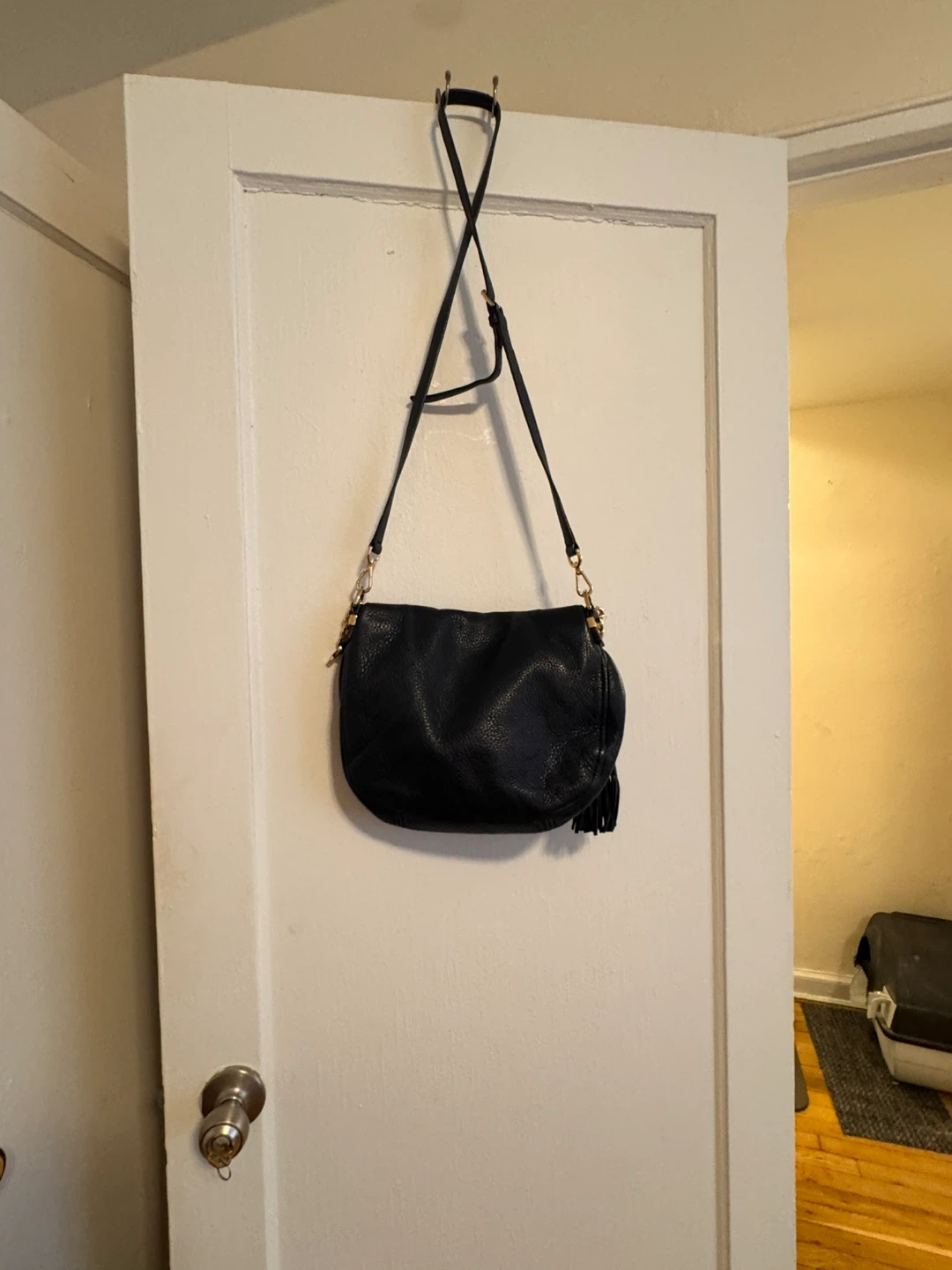 Michael Kors Navy Pebble Leather Shoulder Bag - photo 4