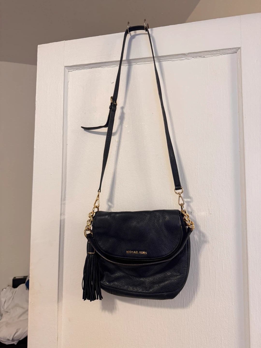 Michael Kors Navy Pebble Leather Shoulder Bag - photo 2