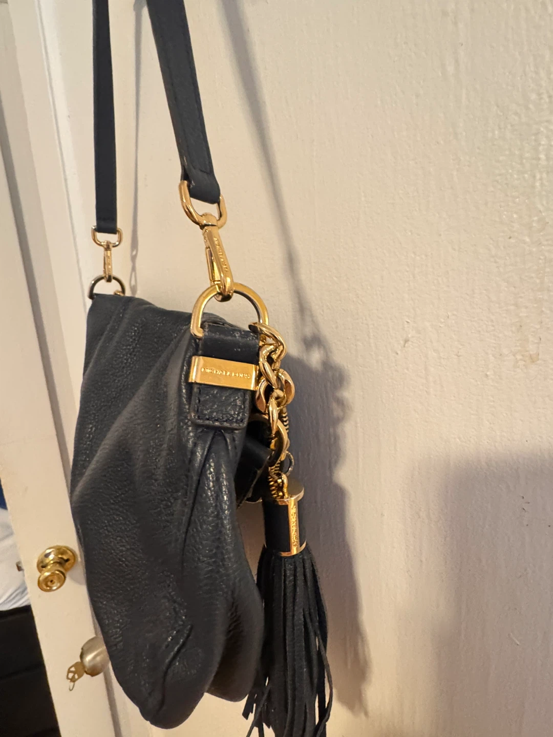 Michael Kors Navy Pebble Leather Shoulder Bag - photo 5