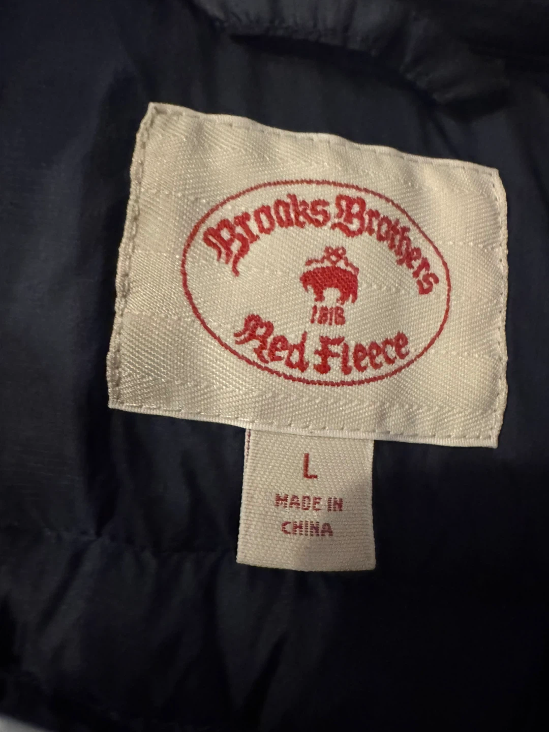 Brooks Brothers Red Fleece Puffer Jacket Size L - photo 3