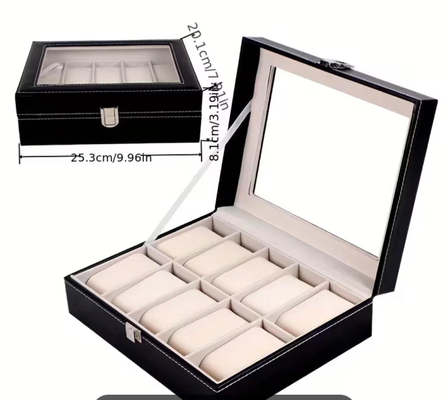 10 Slot Watch Box Organizer Case - photo 2