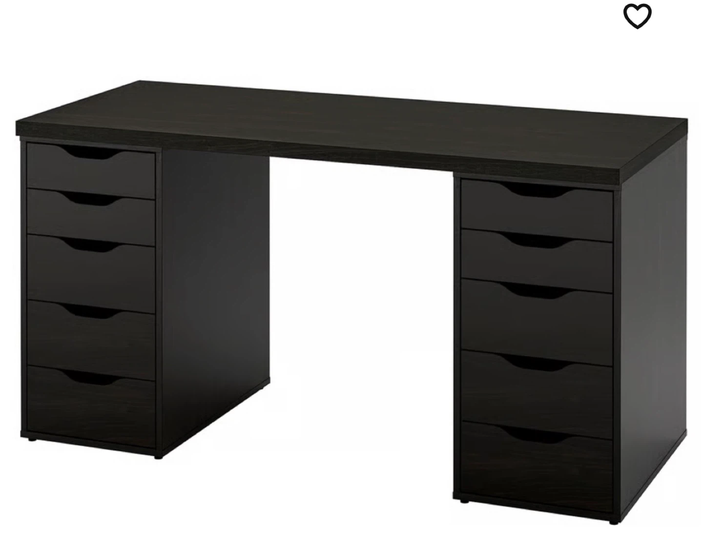 IKEA LAGKAPTEN Desk with Drawers - Black