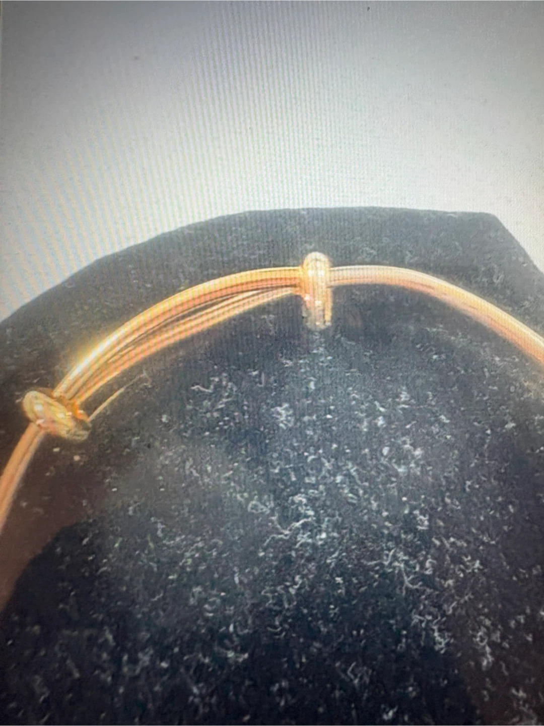 Bracelet doré ajustable avec motifs - photo 3