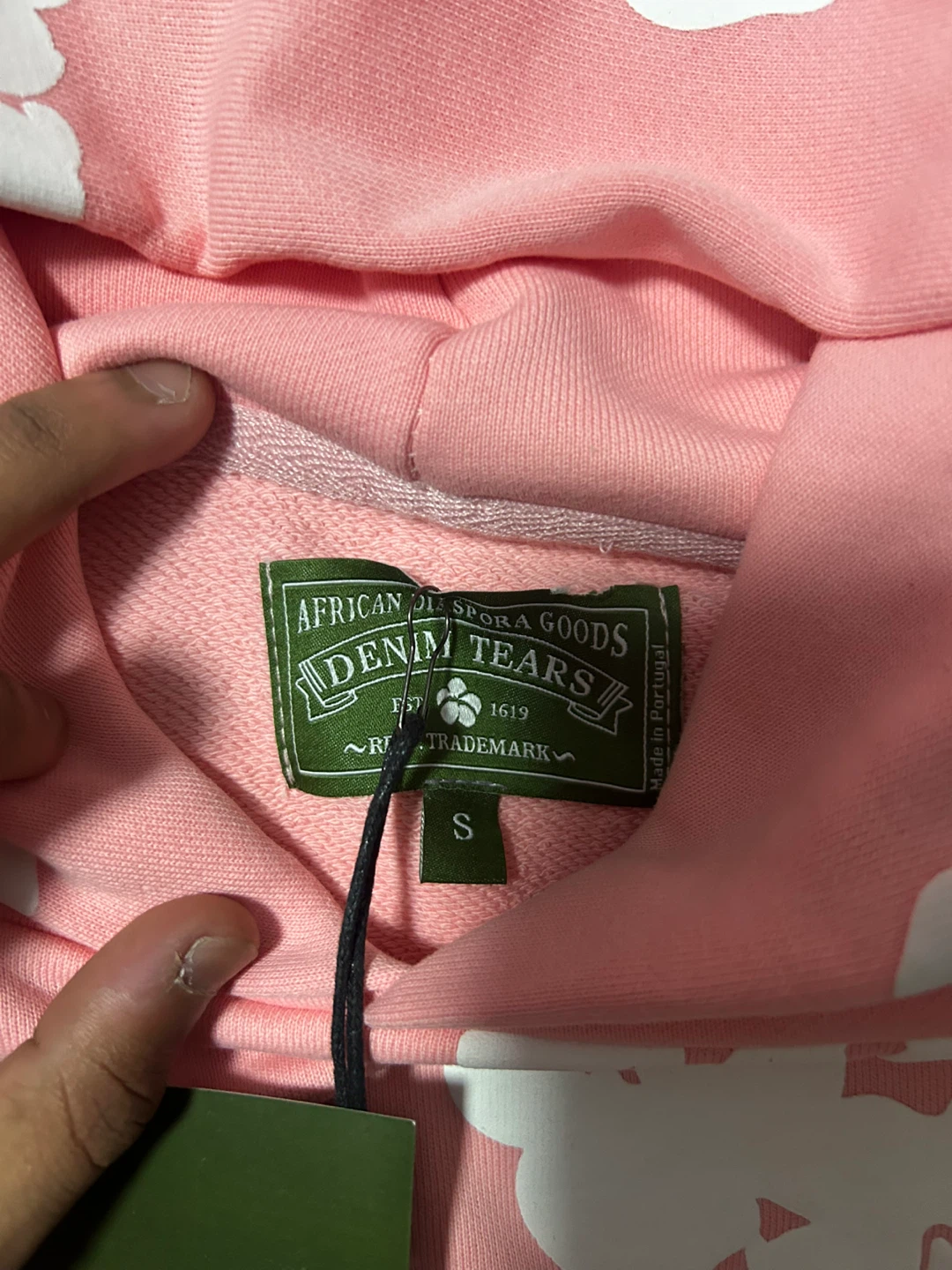 Pink denim tears hoodie - photo 3