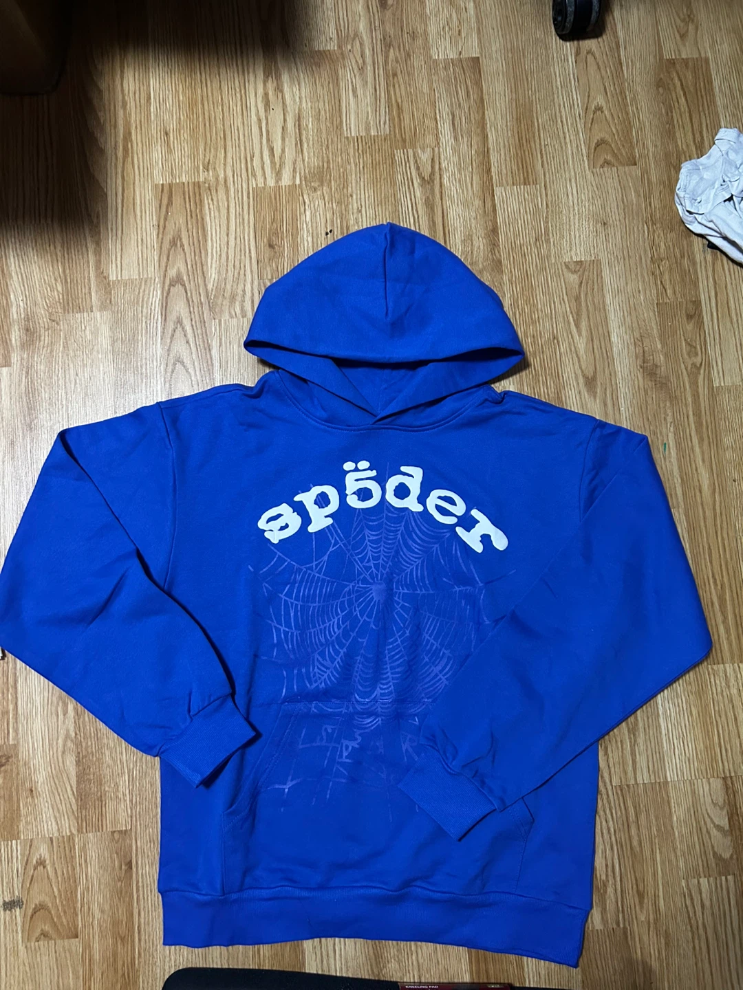 spider hoodie blue