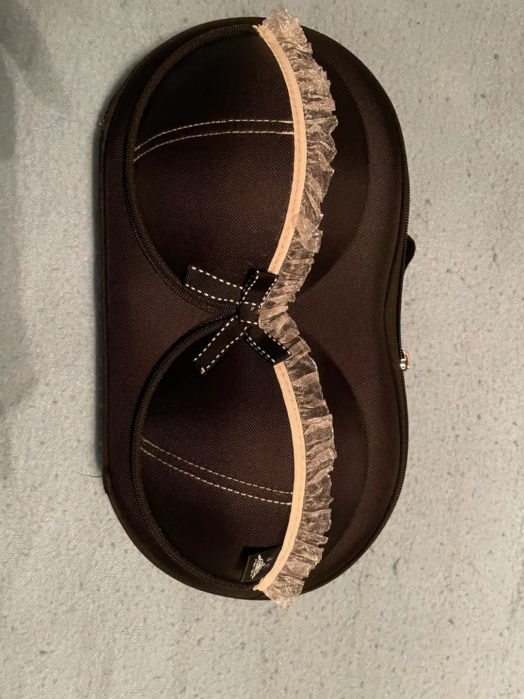 Black Bra Travel Case