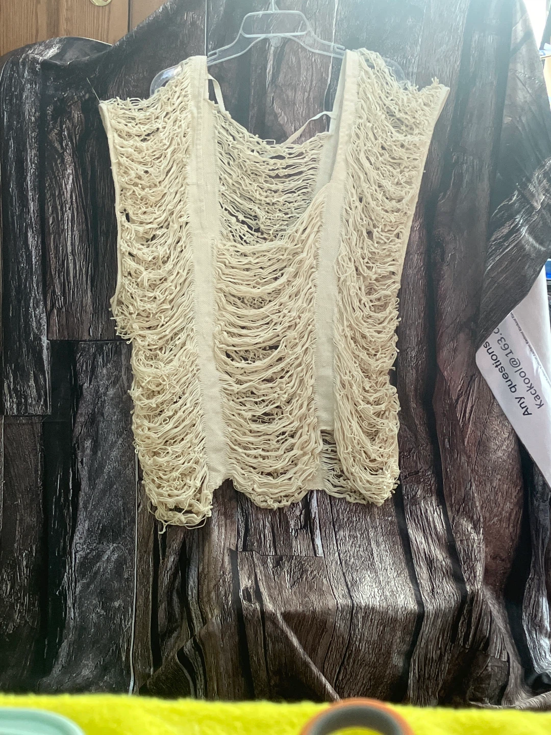 Distressed Knit Sleeveless Top