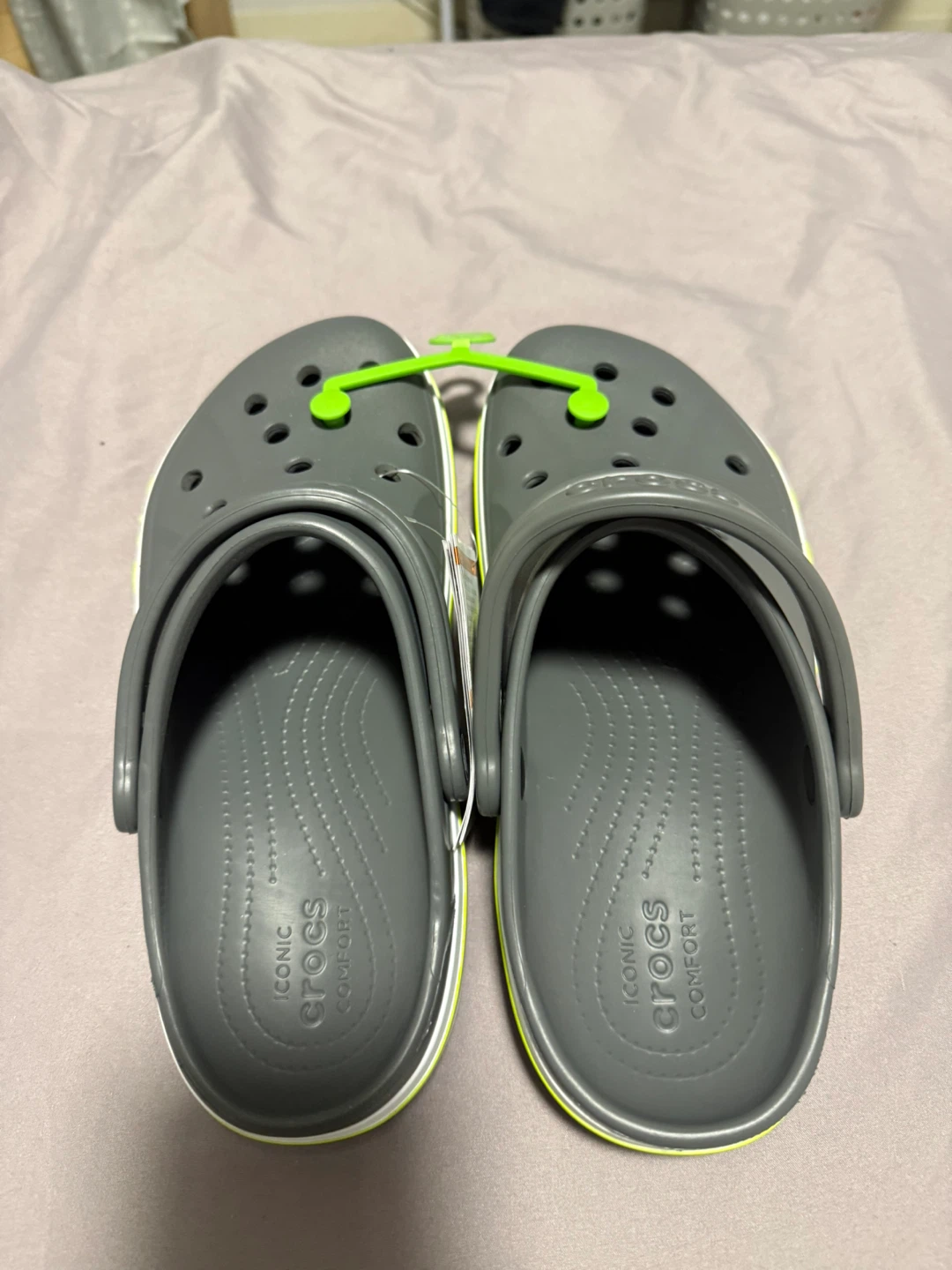 Crocs Bayaband Clog Charcoal/Volt Green Unisex Size M 10 - photo 2