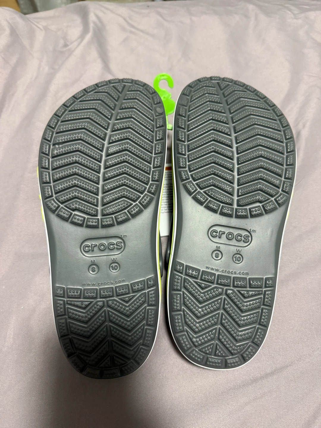 Crocs Bayaband Clog Charcoal/Volt Green Unisex Size M 10