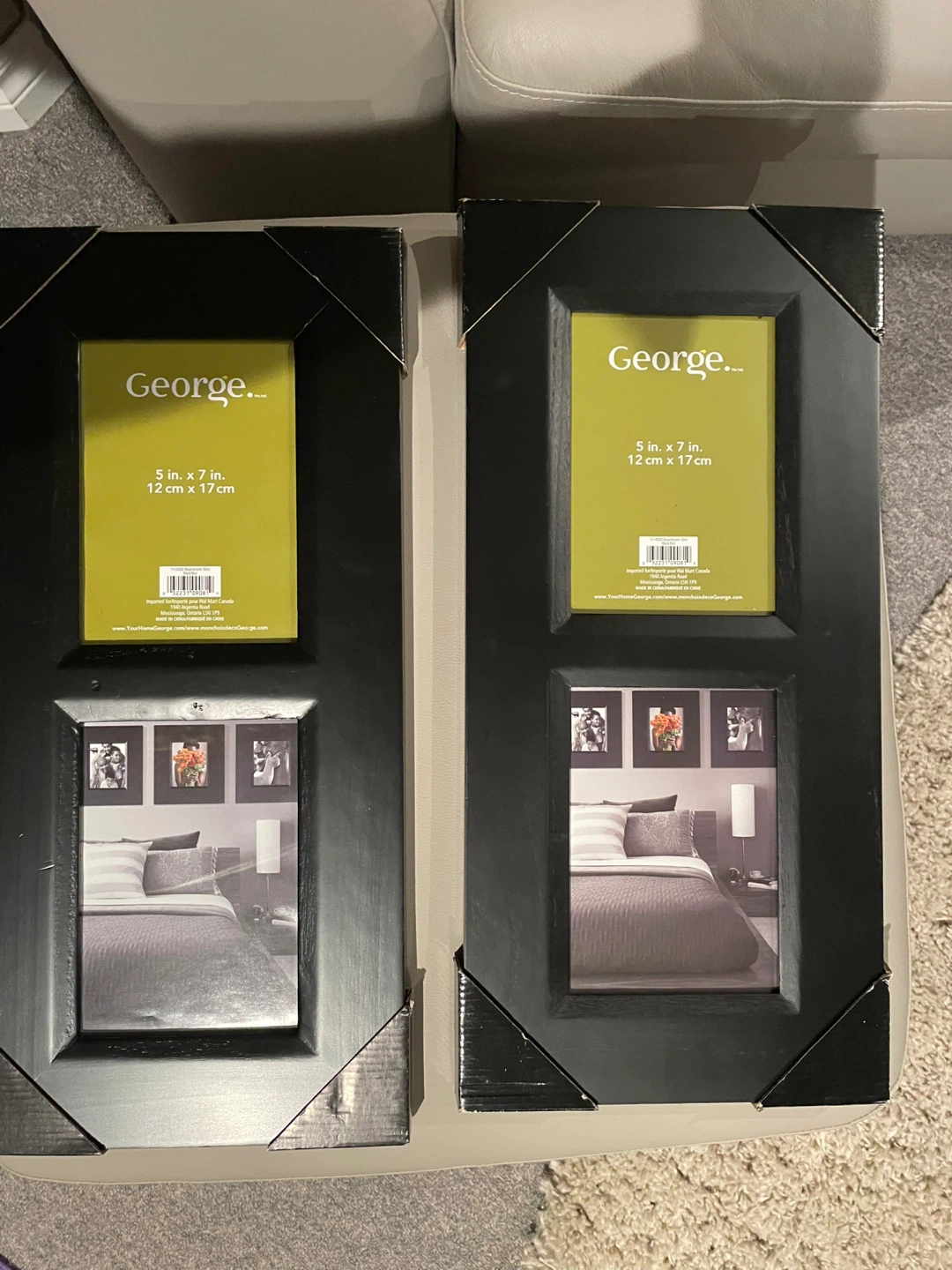 George. 5 in. x 7 in. Photo Frame - Black (Set of 2)