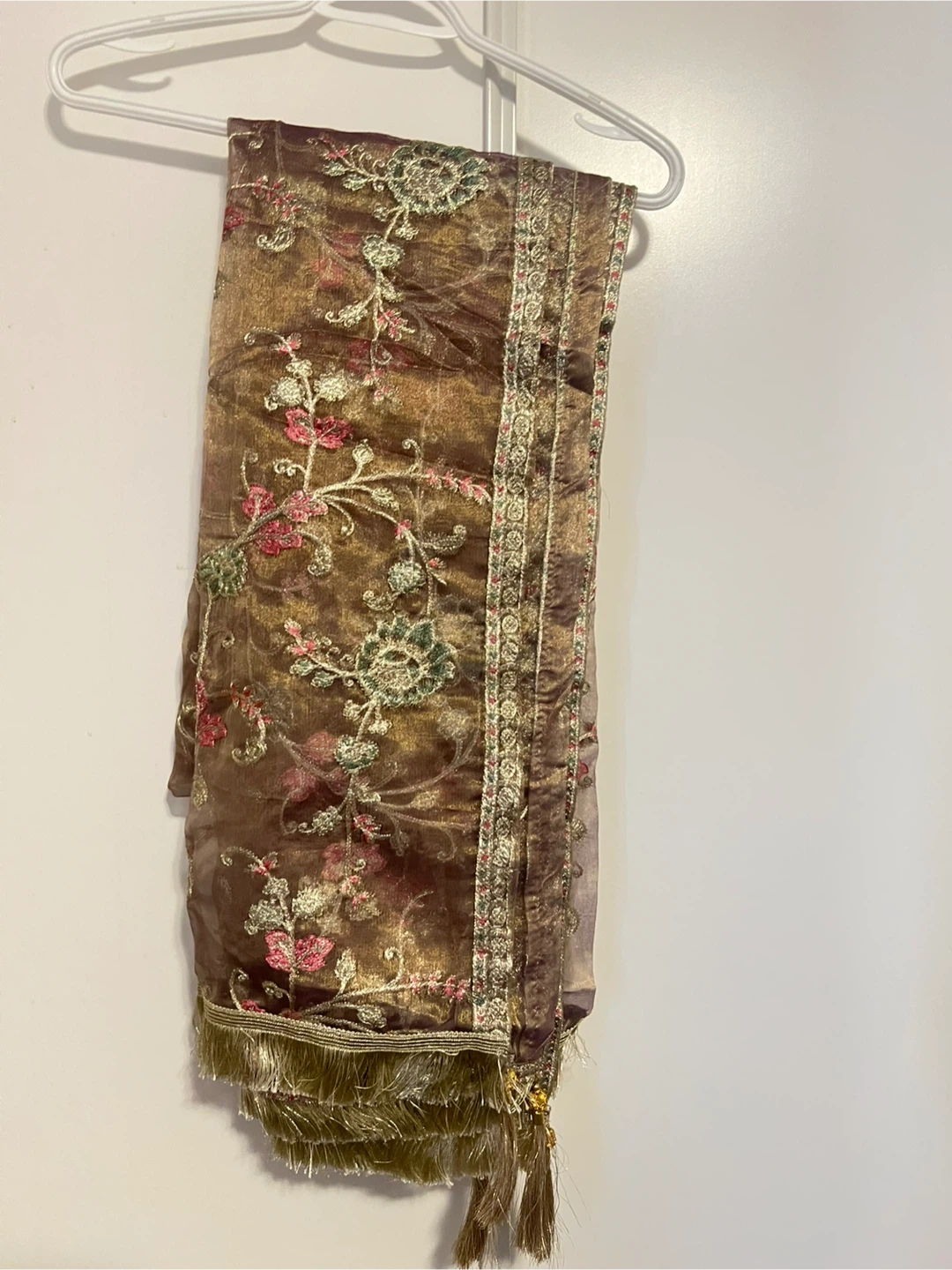 Embroidered Grey Kurti with Dupatta with Gharara