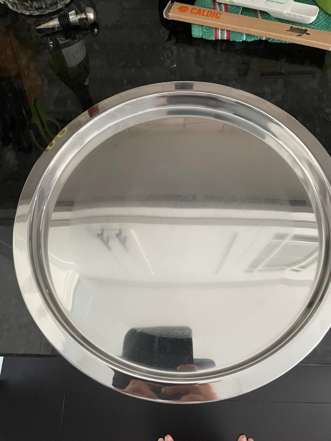 Silver Round Serving Tray - photo 2