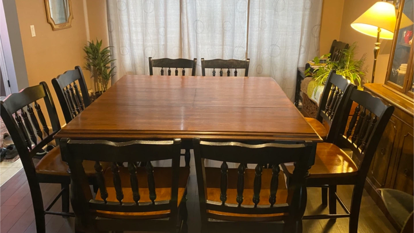 Ashley Furniture Wooden Dining Table and Chairs Set (8)