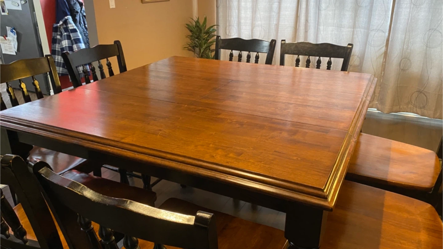 Ashley Furniture Wooden Dining Table and Chairs Set (8) - photo 4