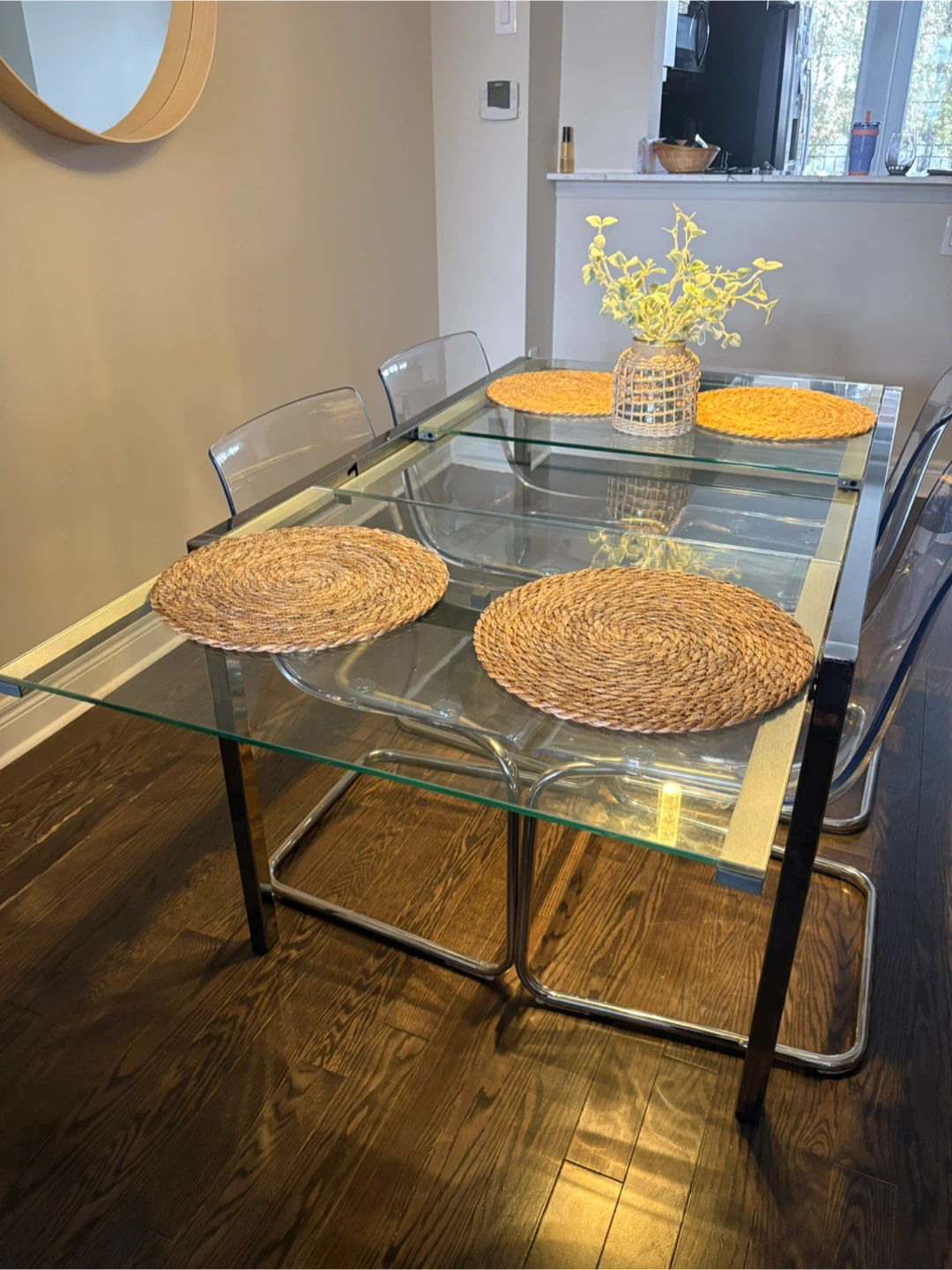 Glass and Chrome Dining Table - photo 3