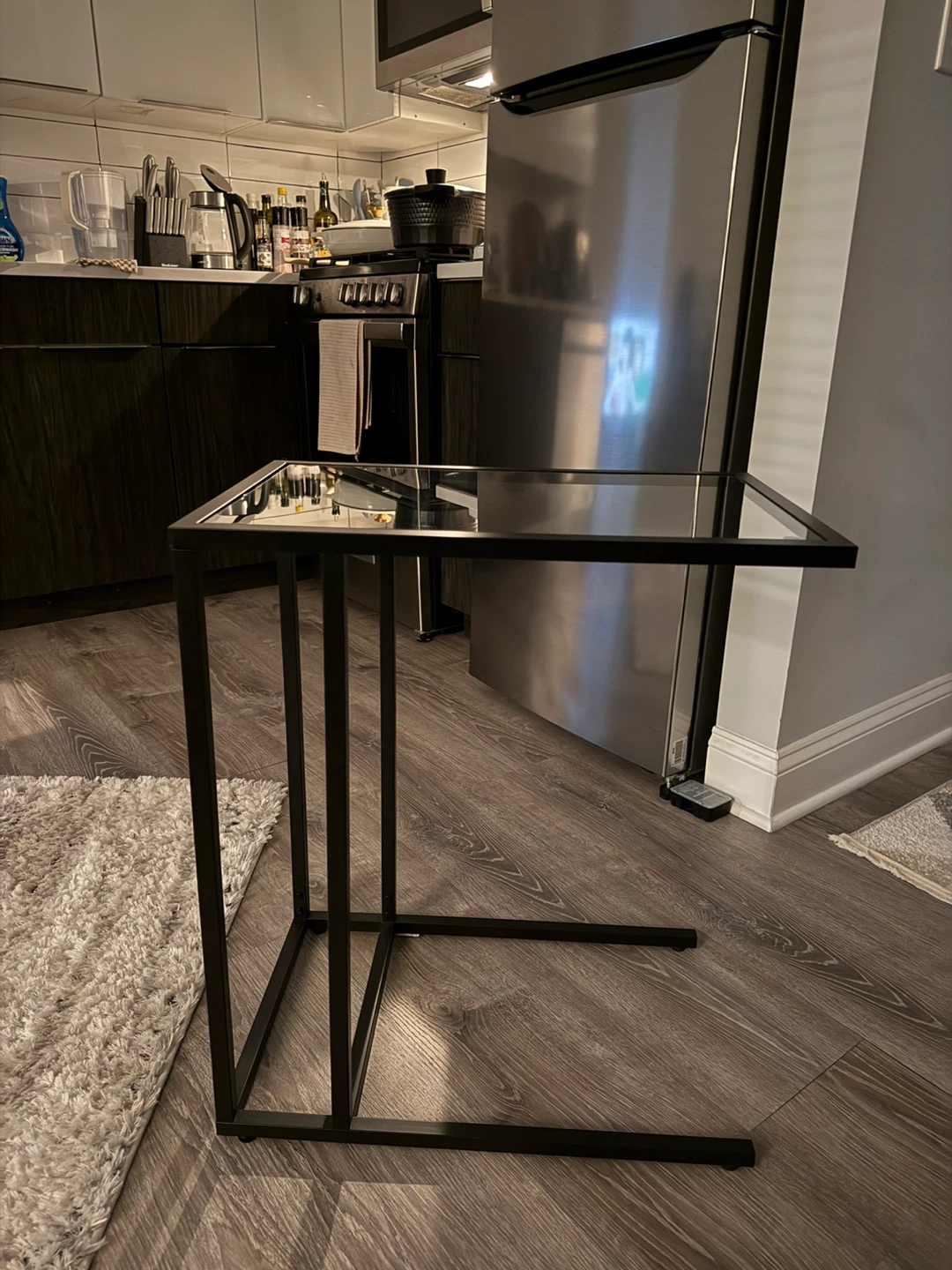 IKEA VILASUND Side Table with Glass Top