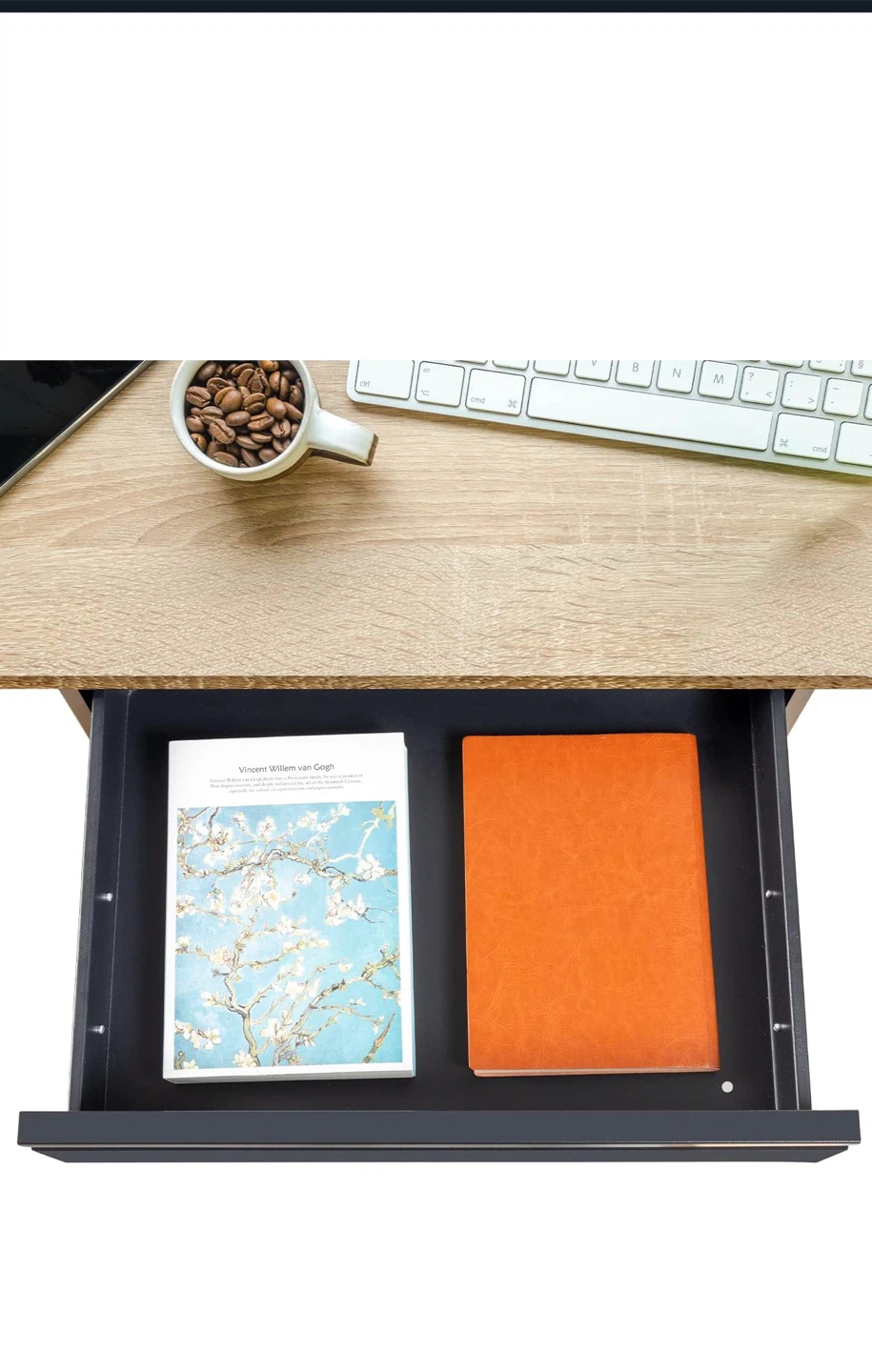 OSTEED Under Desk Drawer 45cm Black - photo 3