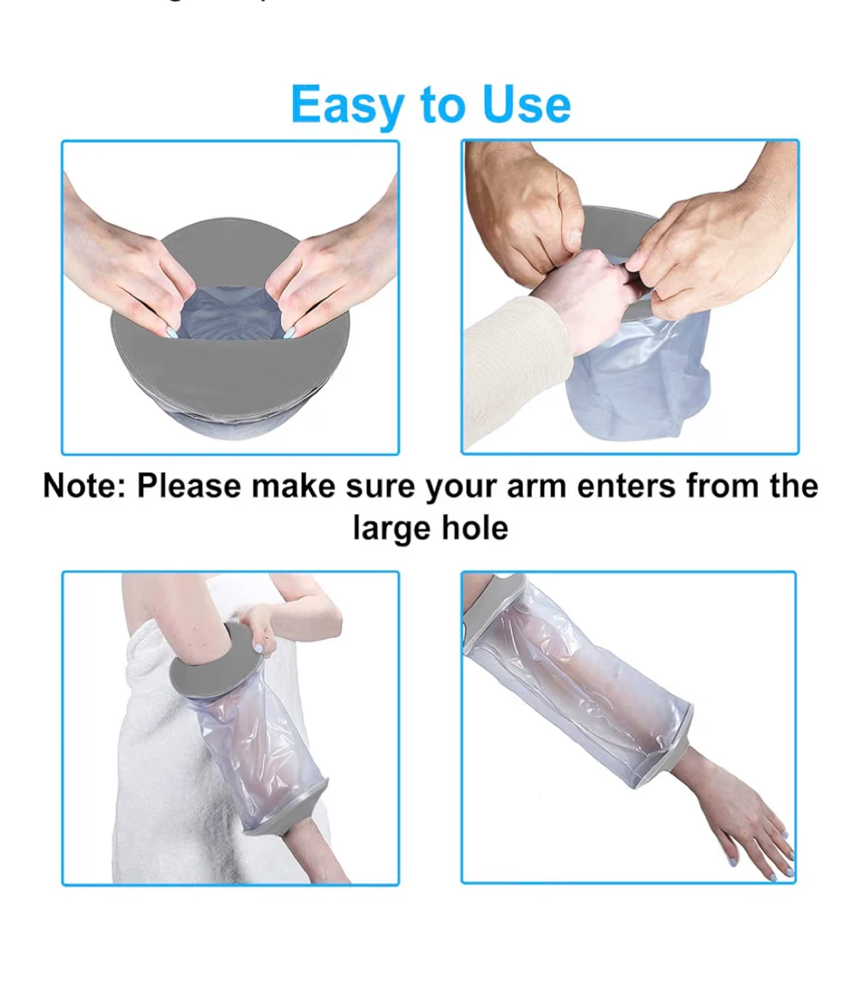 PICC Line Shower Cover for Upper Arm - Gray - photo 5