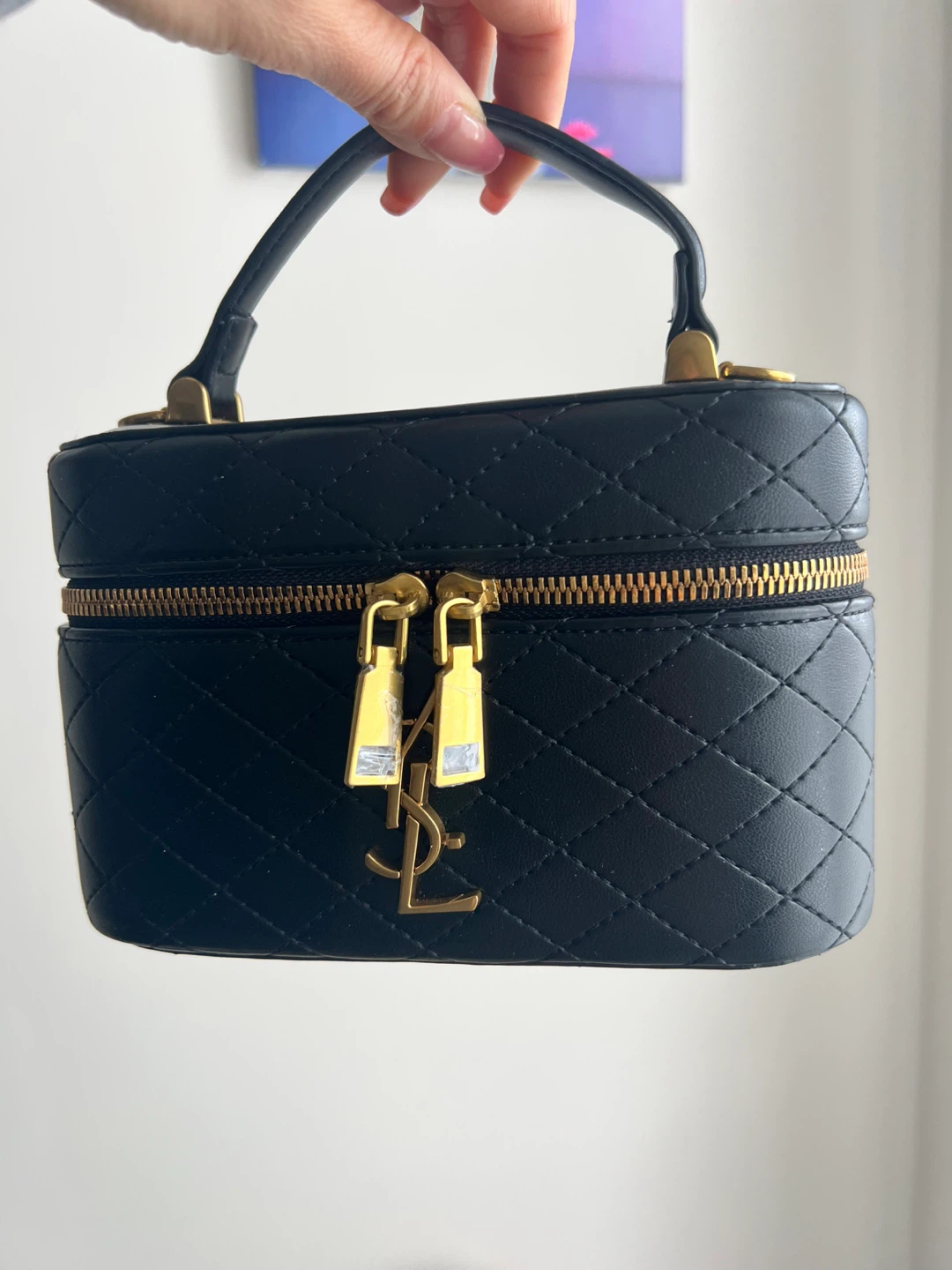 Black Quilted Vanity Case