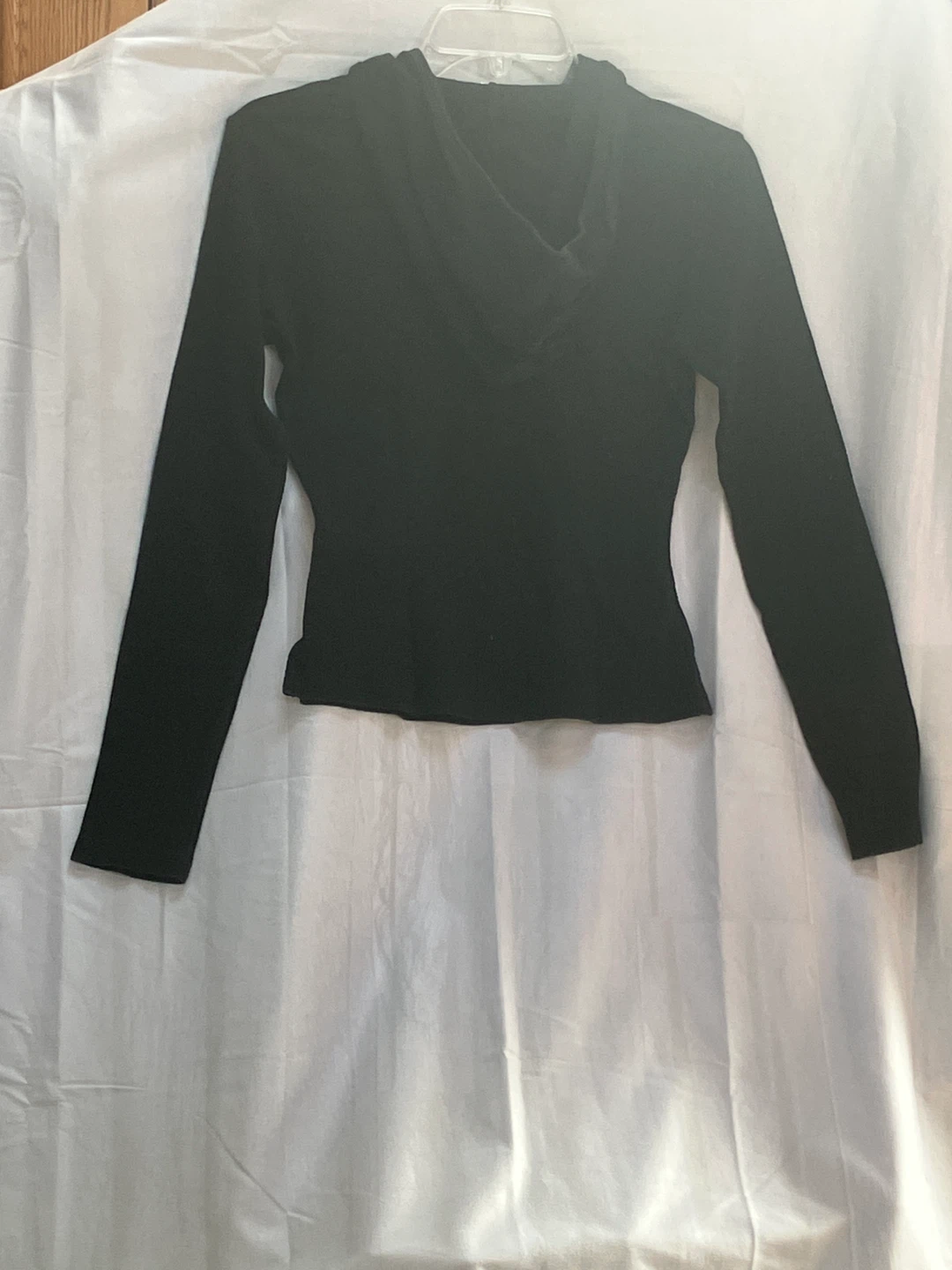 Bebe Black Long Sleeve Hoodie Top - photo 2