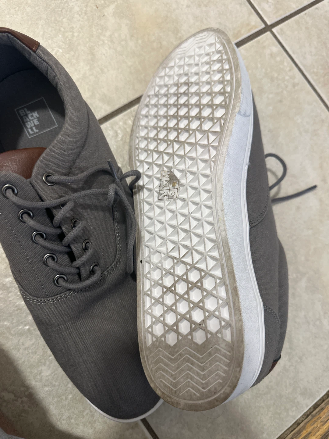 Blackwell Grey Canvas Lace-Up Shoes - Men's US 10 - photo 3