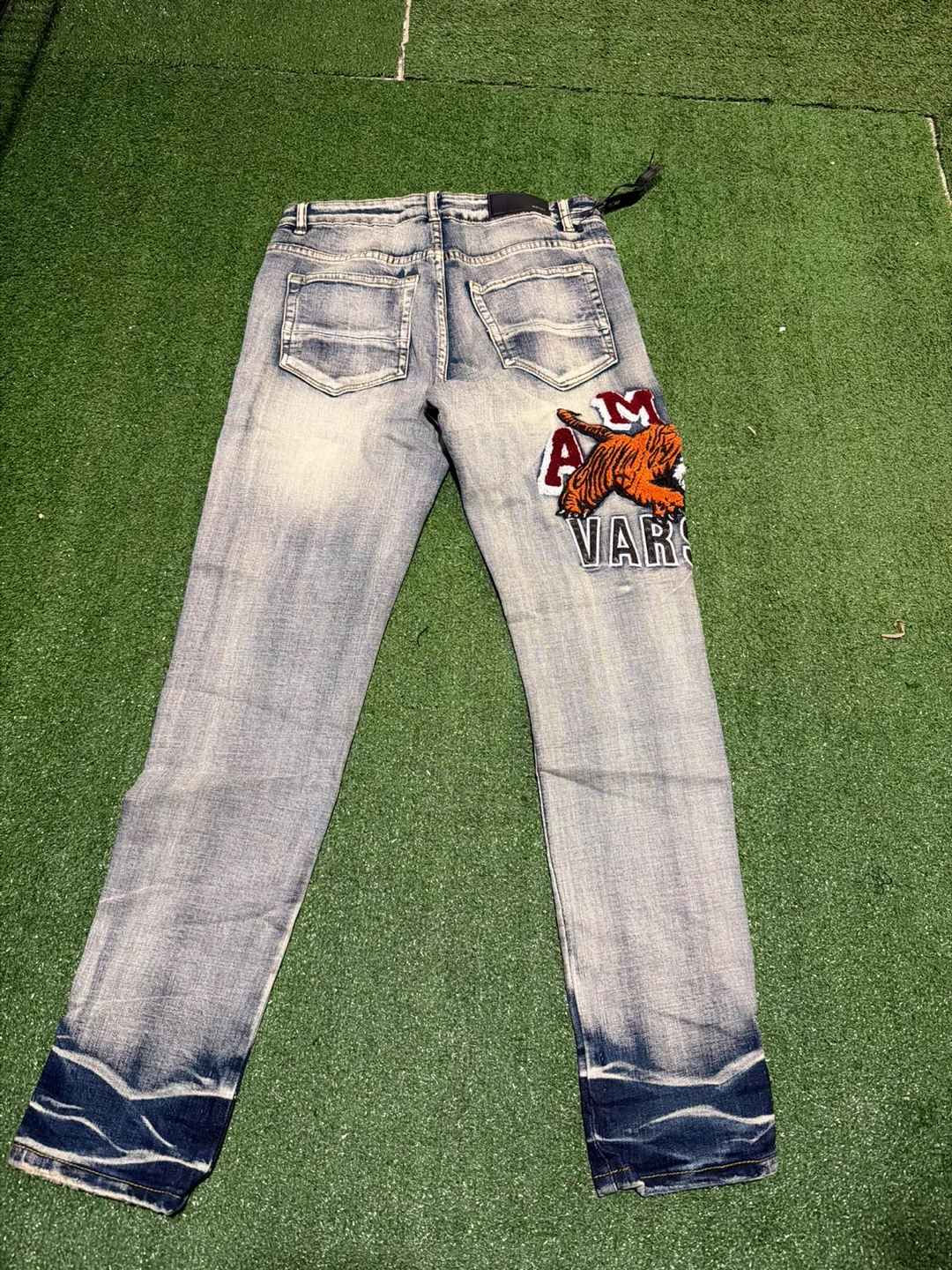 Amiri American Varsity Jeans with Tiger Patch - photo 2