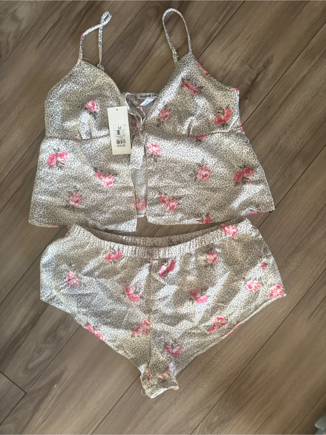 Pink Floral & Leopard Print sleepwear Set - photo 2