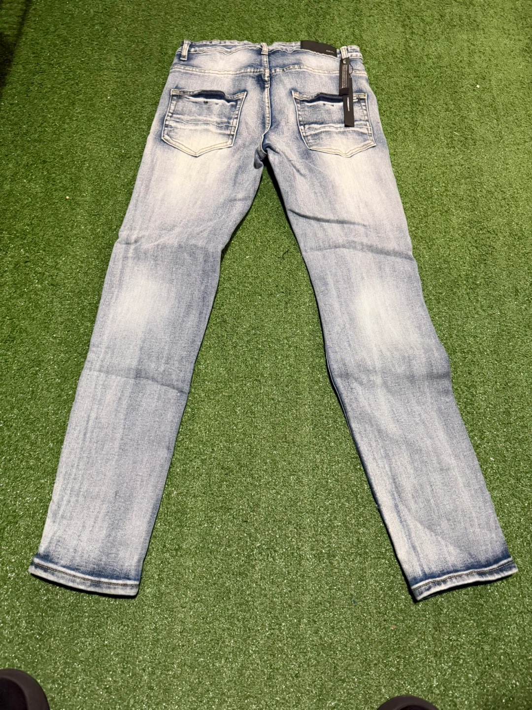 Amiri Distressed Graphic Jeans - photo 2
