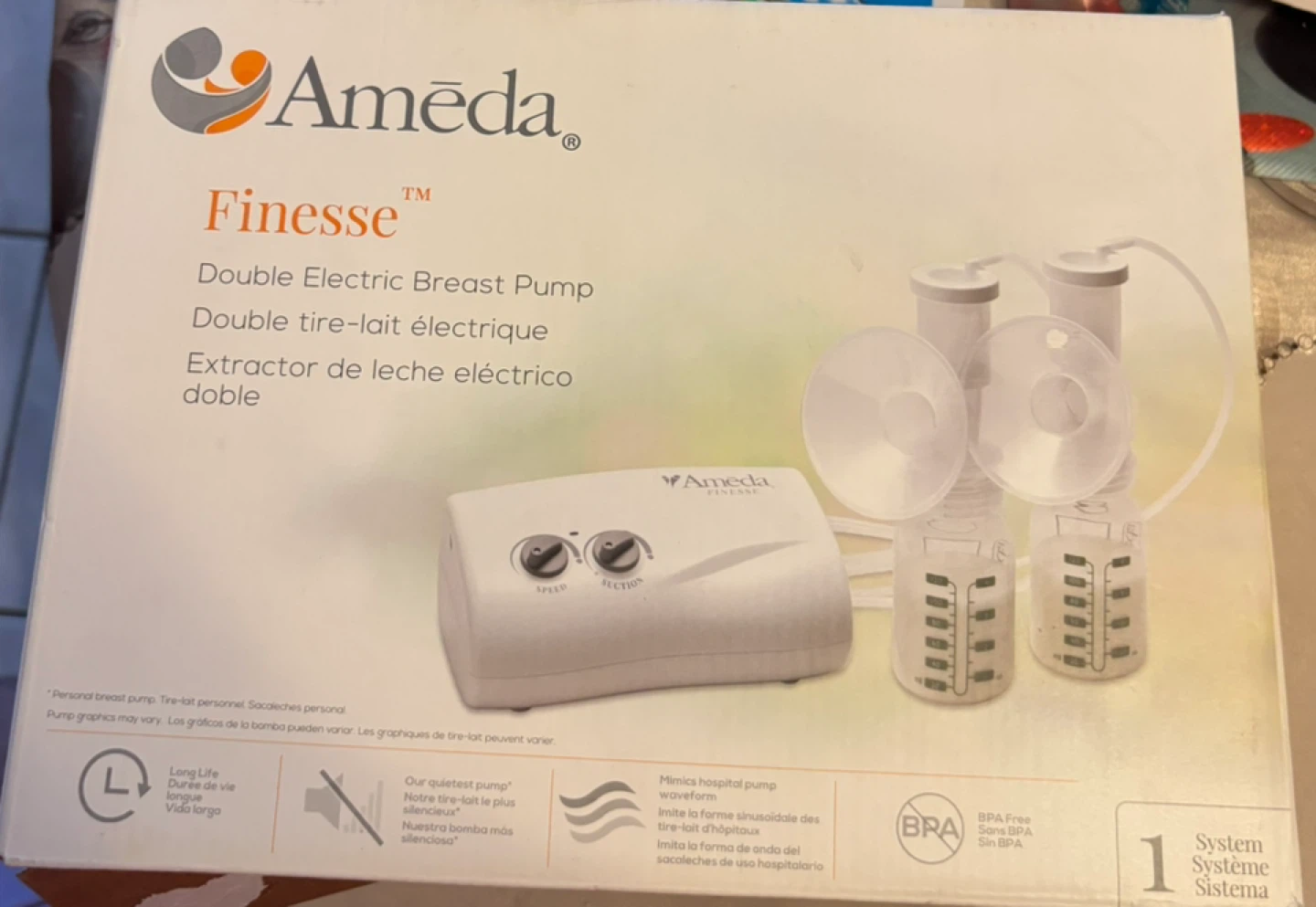 Double electric breast pump
