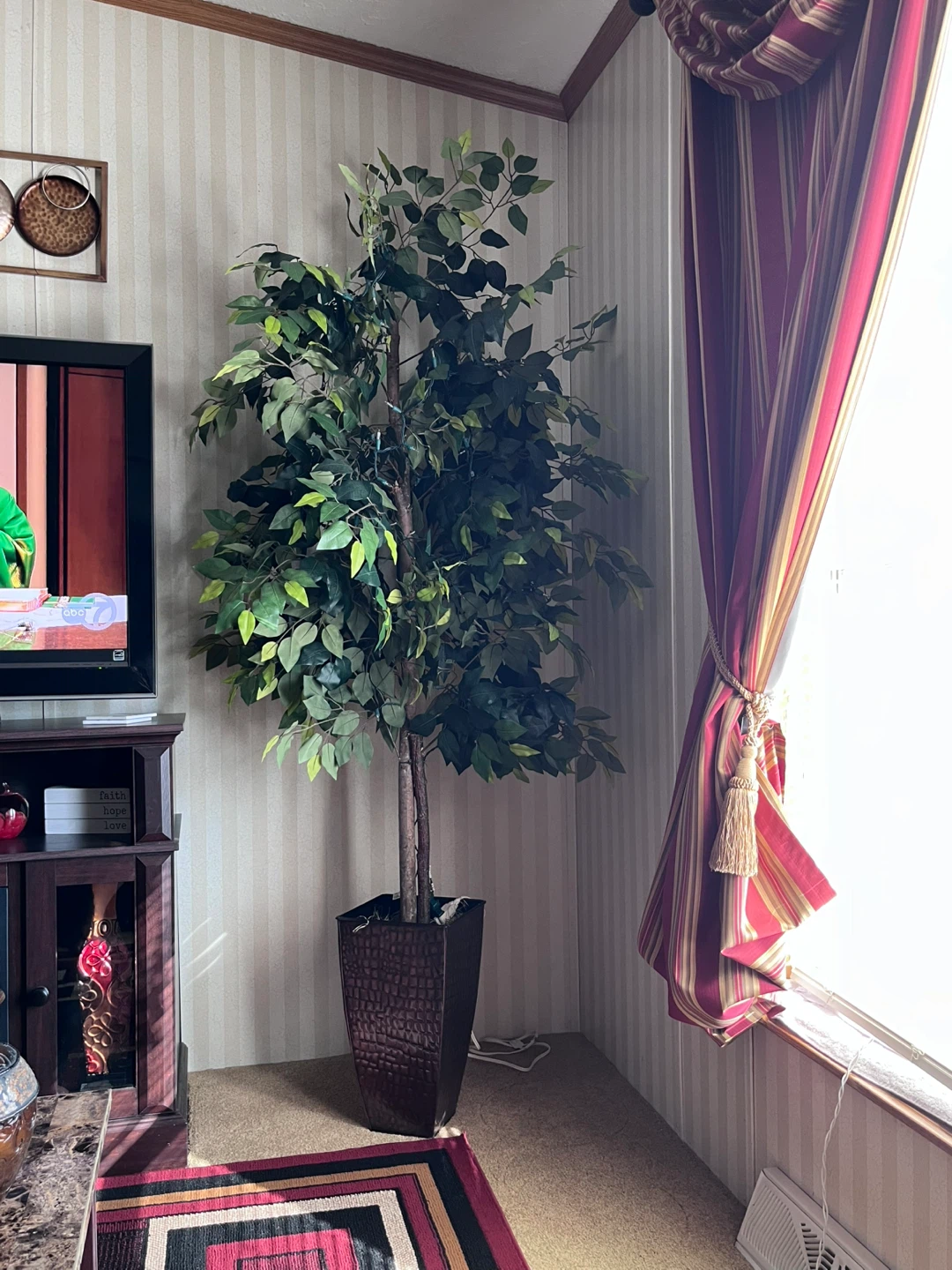 Artificial Ficus Tree in Decorative Pot