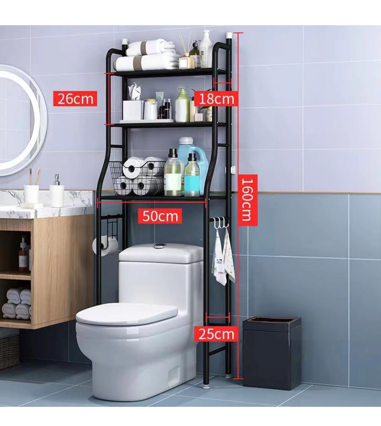 3-Layer Over The Toilet Shelf TTS3 - photo 3