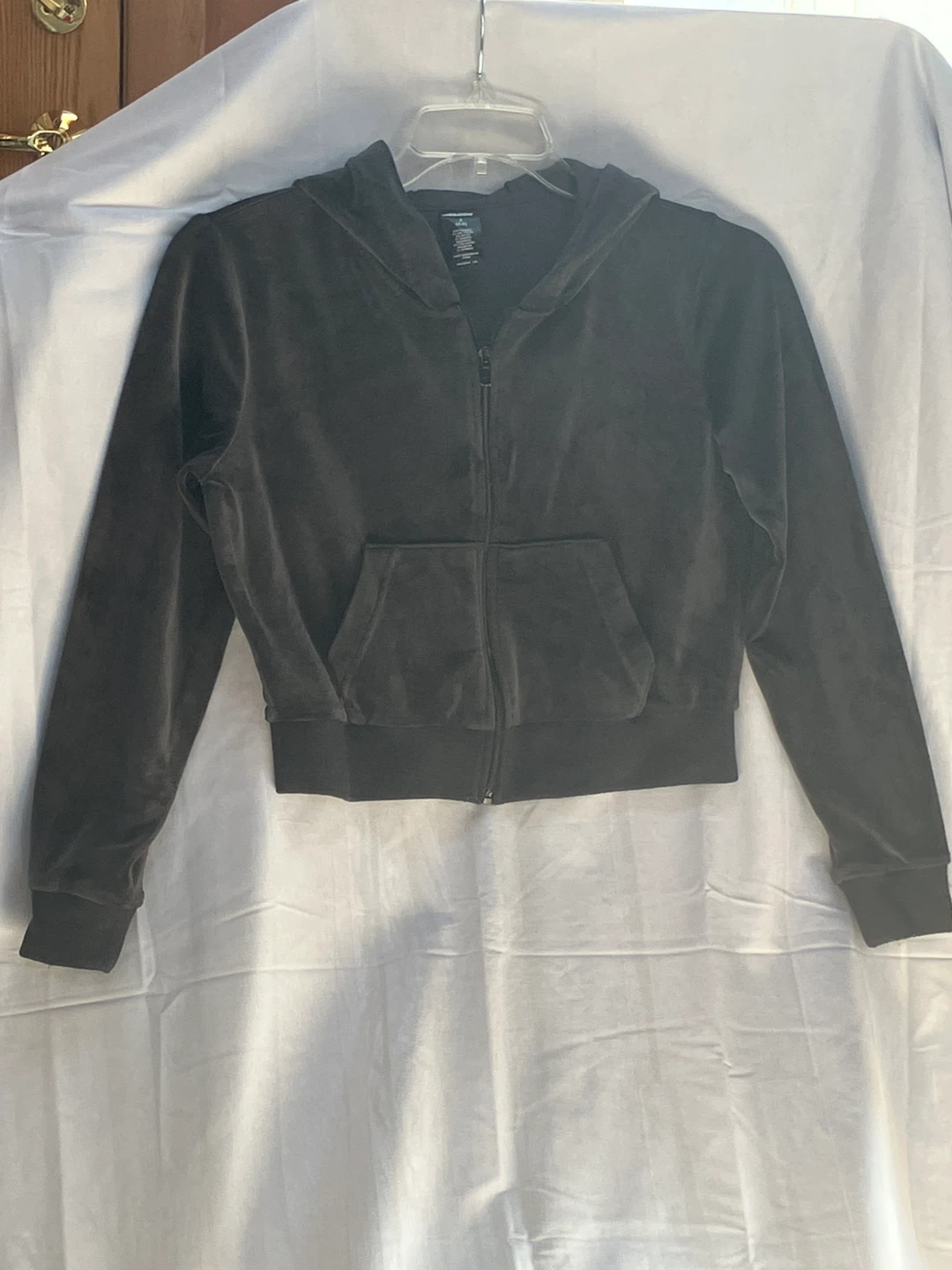 Velour Zip-Up Hoodie