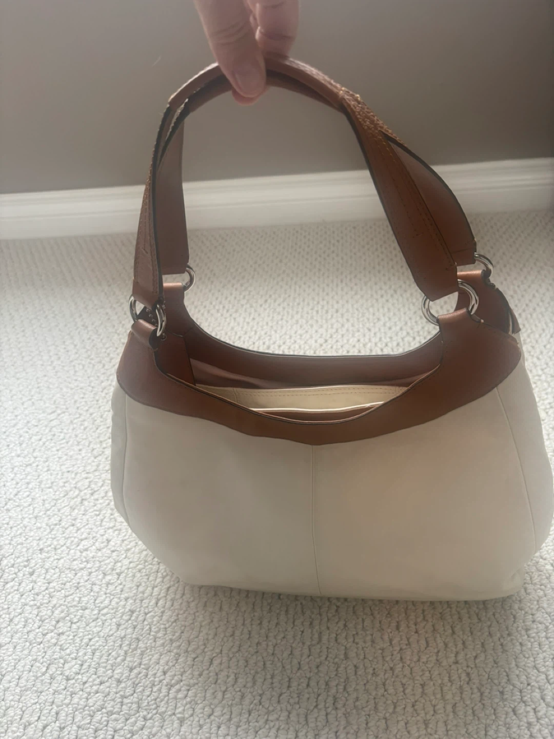 Coach Cream Leather & Tan Shoulder Bag - photo 2