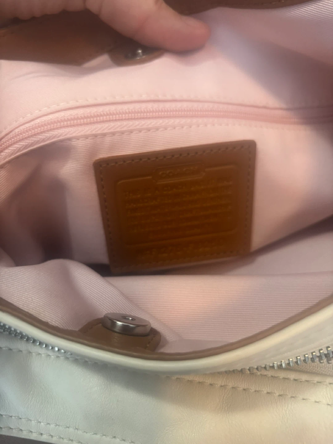 Coach Cream Leather & Tan Shoulder Bag - photo 5