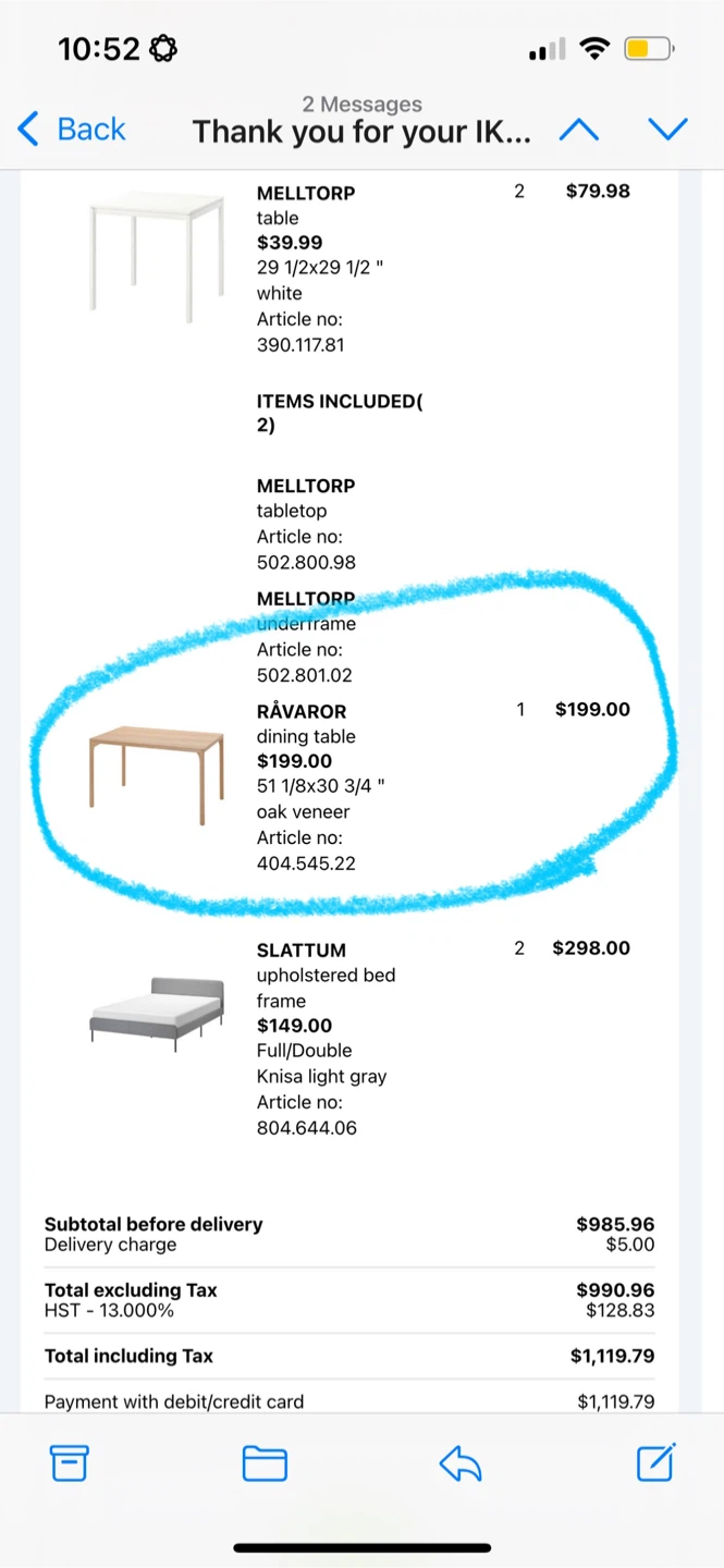 IKEA RÄVAROR Dining Table - photo 2