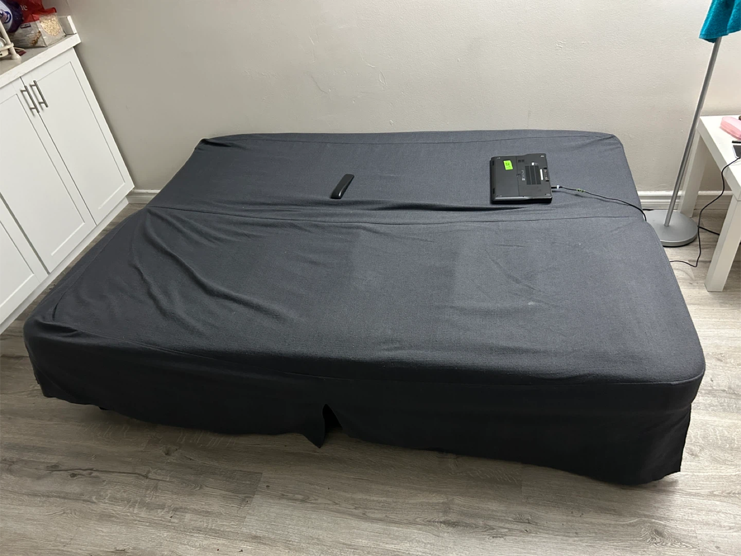 Dark Grey IKEA Sofa Bed with foam mattress