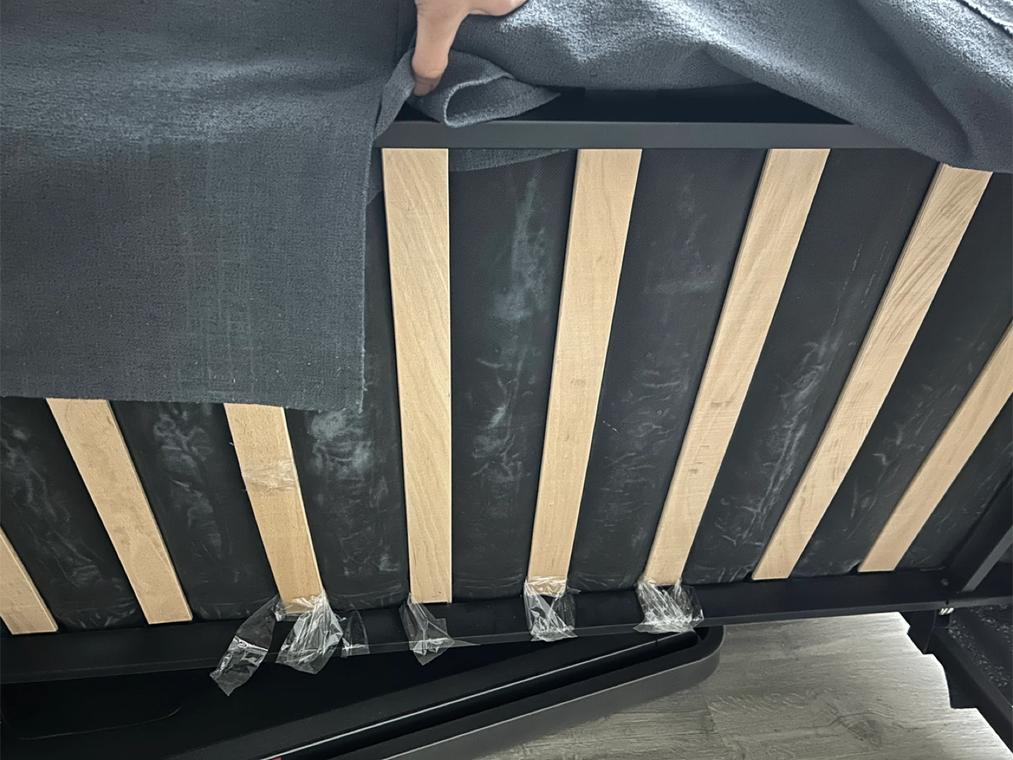 Dark Grey IKEA Sofa Bed with foam mattress - photo 2