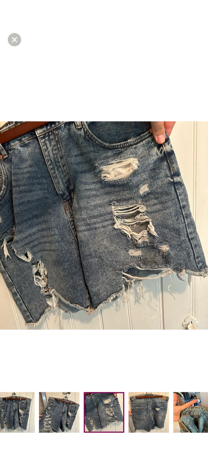 Aeropostale "90s Baggy" Distressed Denim Shorts - photo 3