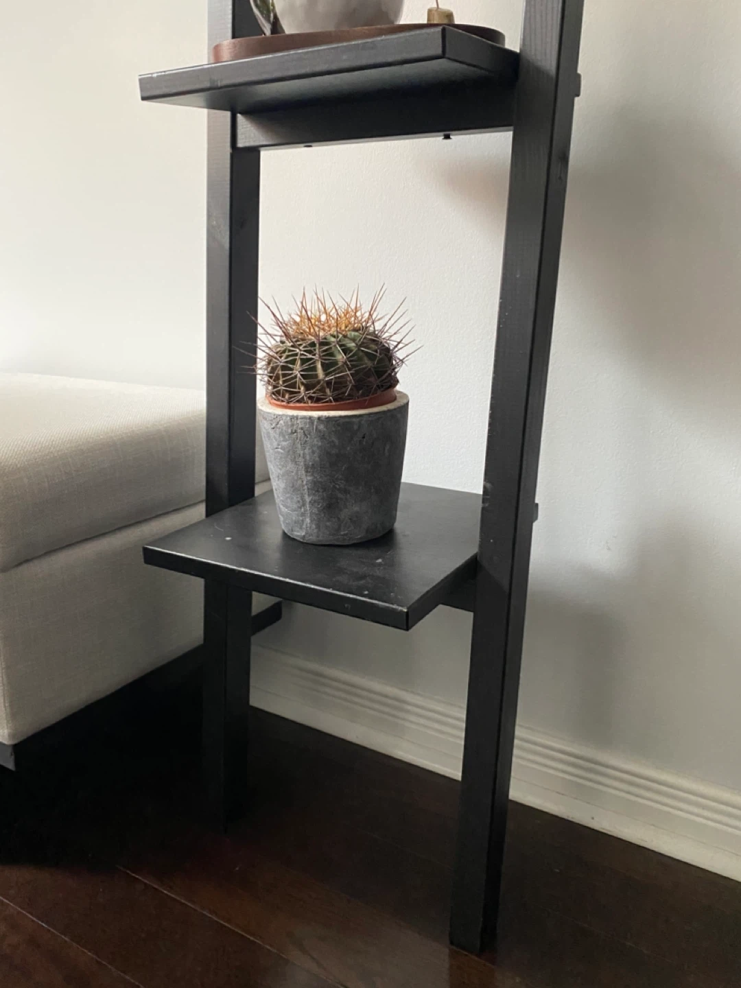 Black Wooden Ladder Shelf - photo 4