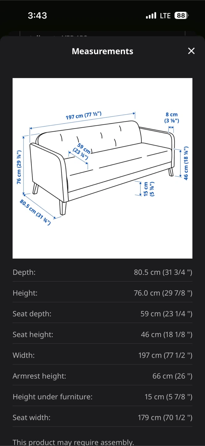 Ikea LINANAS sofa - photo 3