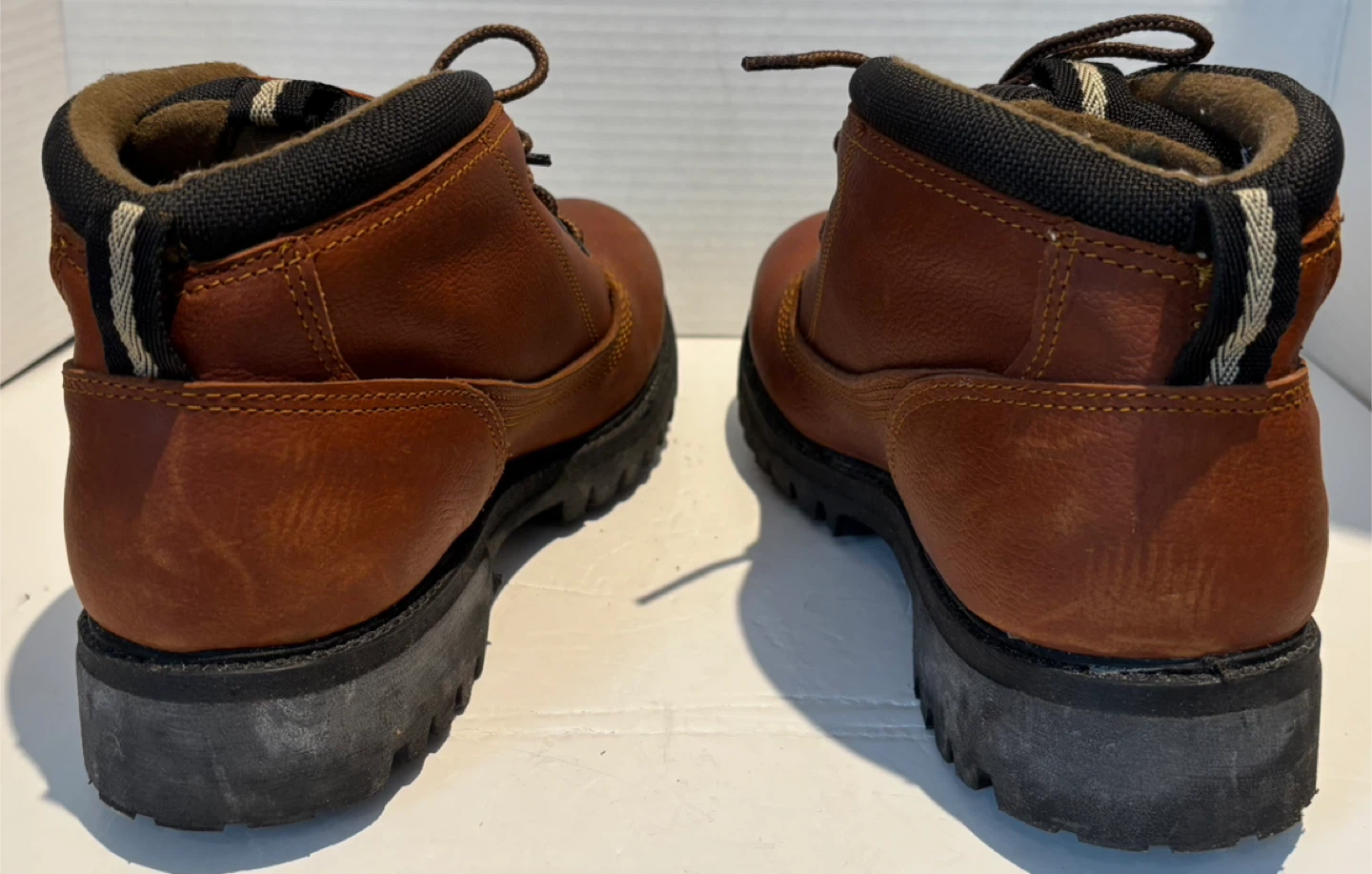 Vintage Timberland Brown Leather Lace-Up Boots - Size 7.5 M - photo 3