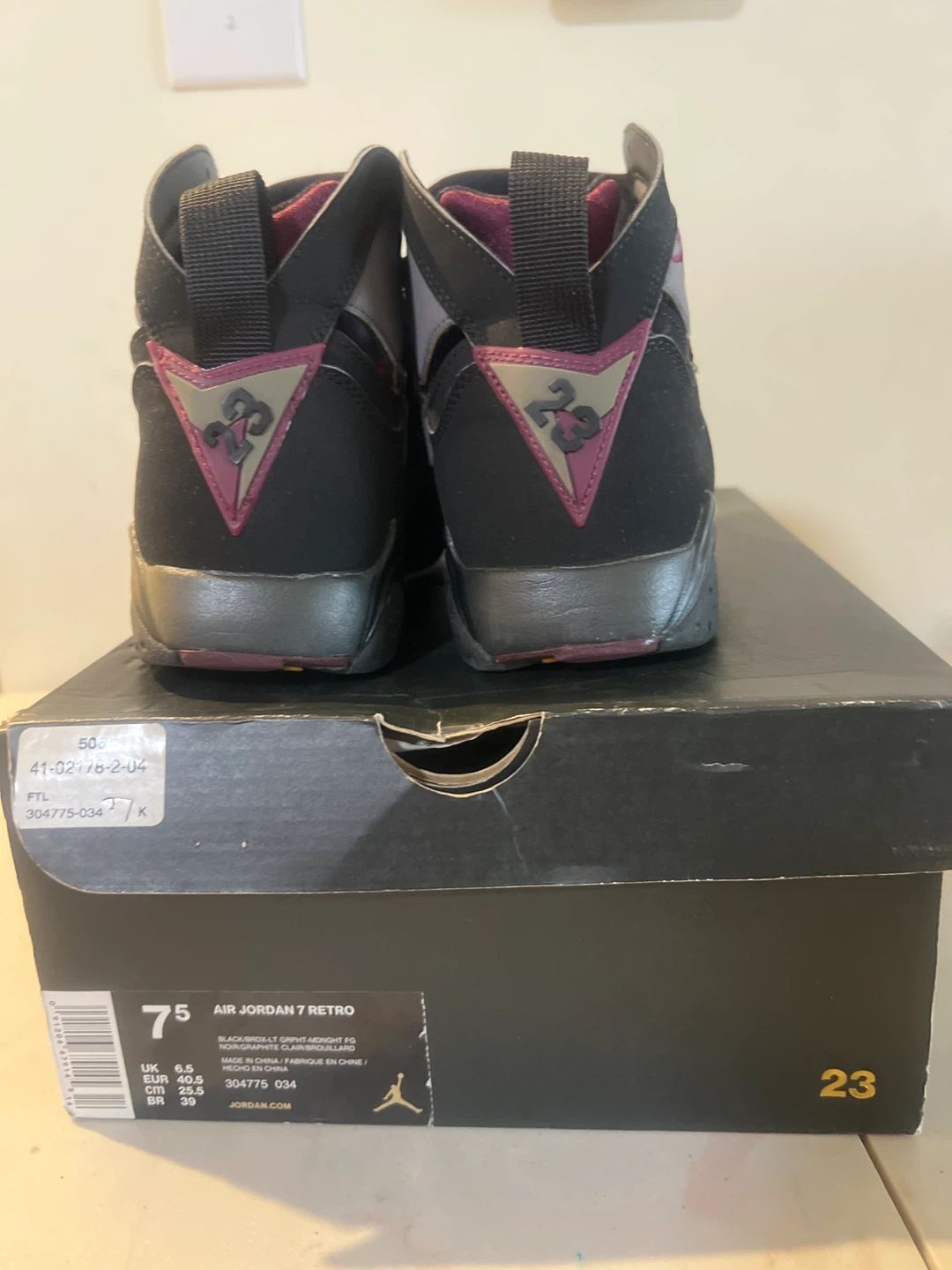 Air Jordan 7 Retro 'Bordeaux' Shoes - photo 4