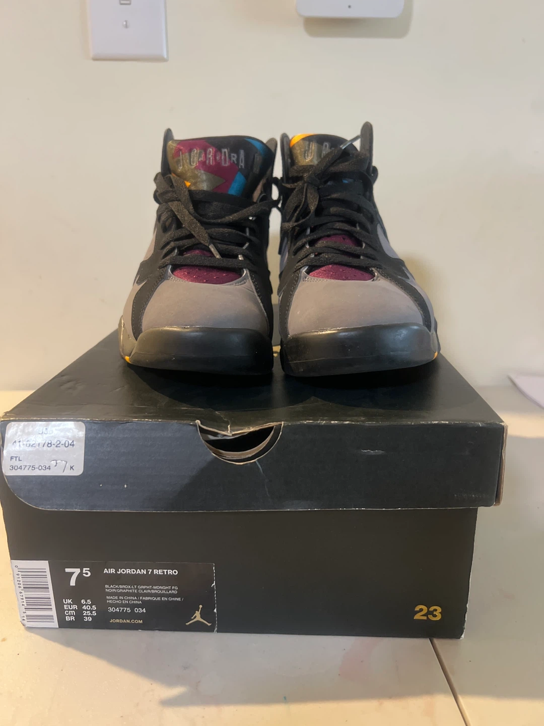 Air Jordan 7 Retro 'Bordeaux' Shoes - photo 2