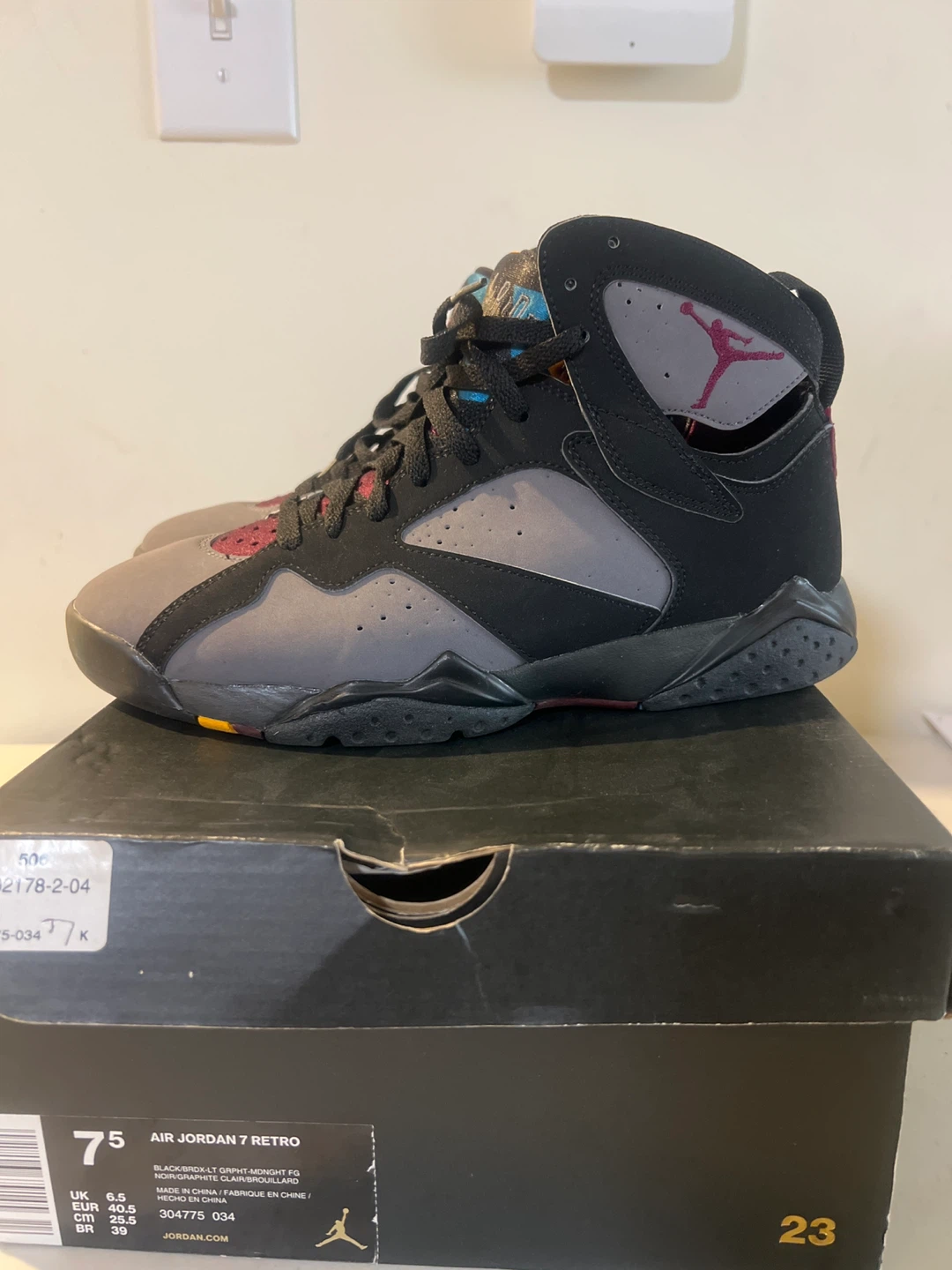Air Jordan 7 Retro 'Bordeaux' Shoes - photo 5