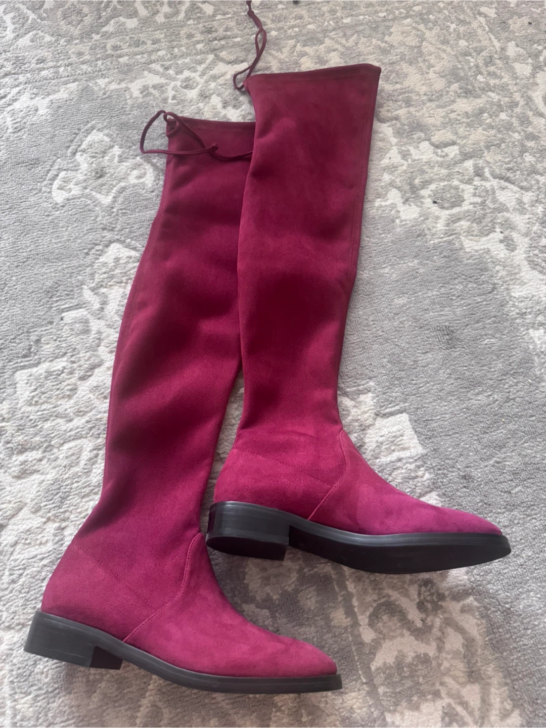 Stuart Weitzman Magenta Suede Over-the-Knee Boots Size 5.5