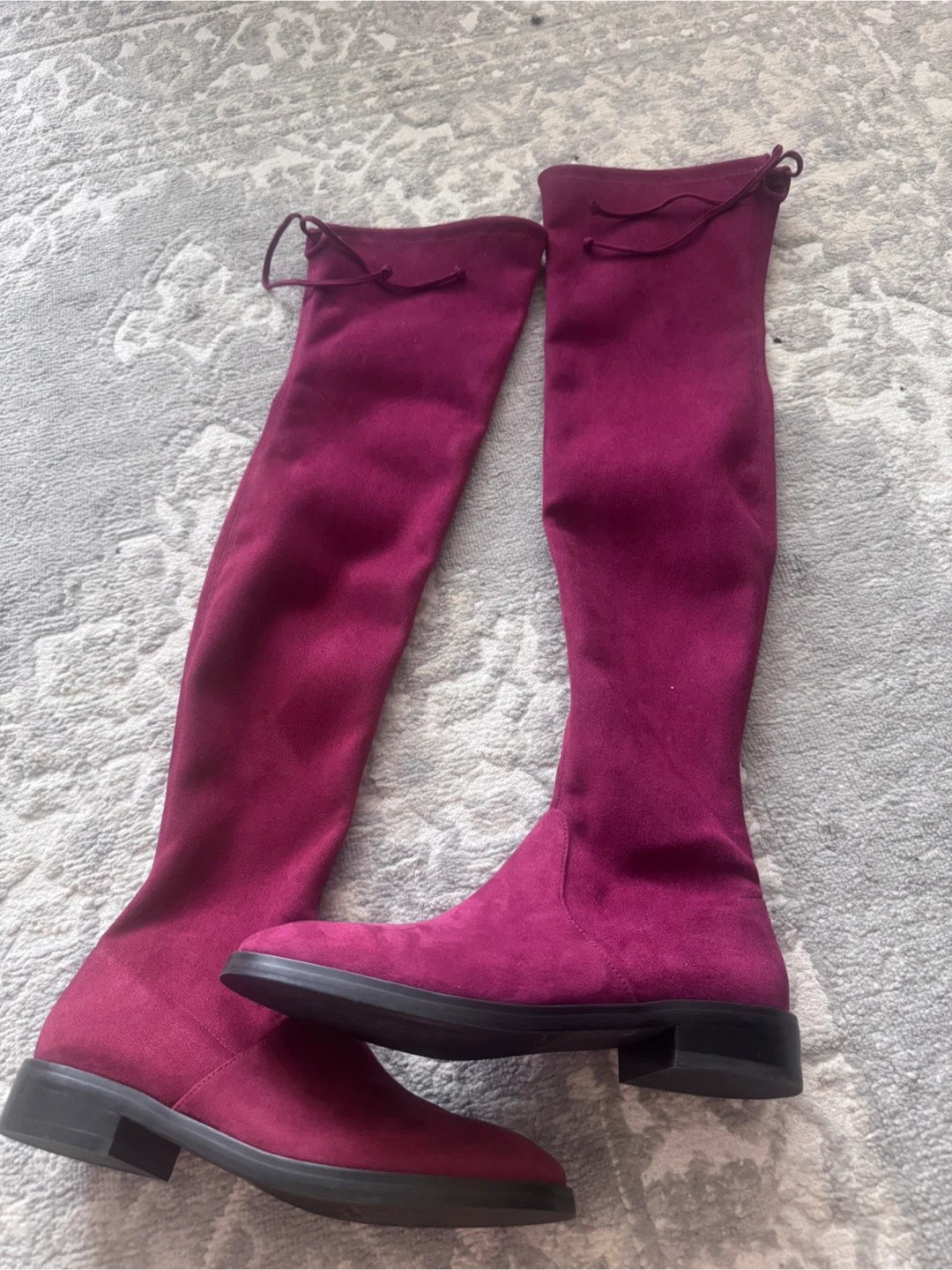 Stuart Weitzman Magenta Suede Over-the-Knee Boots Size 5.5 - photo 2