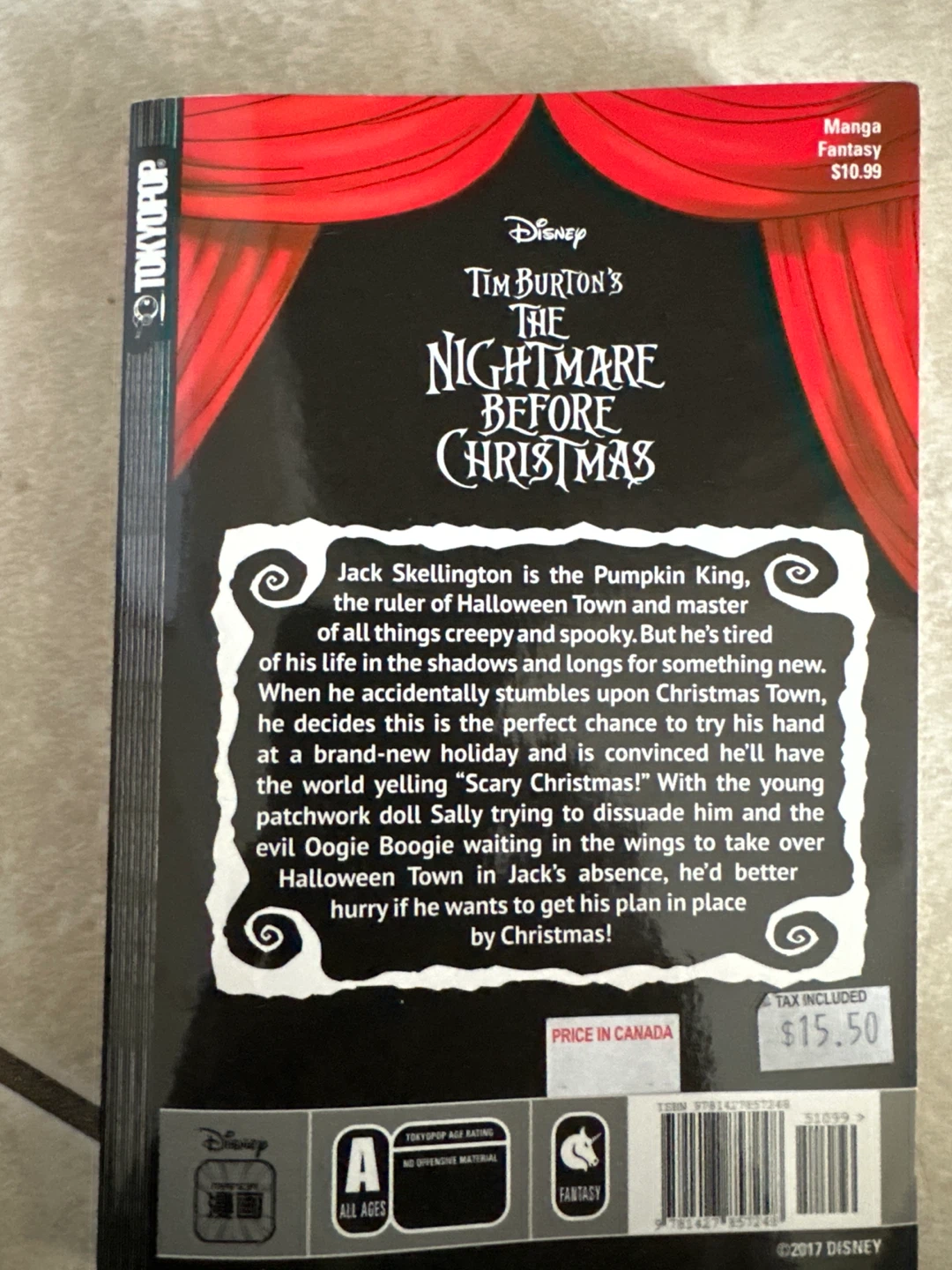 Disney Tim Burton's The Nightmare Before Christmas Manga